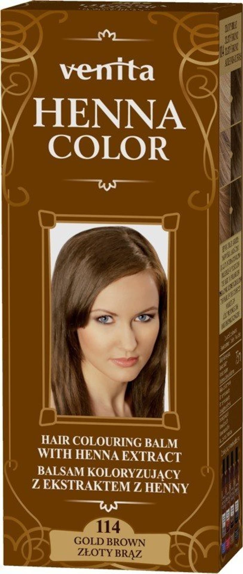 

VENITA Henna Color Balsam koloryzujący z ekstraktem z Henny - 114 Złoty Brąz 1op.