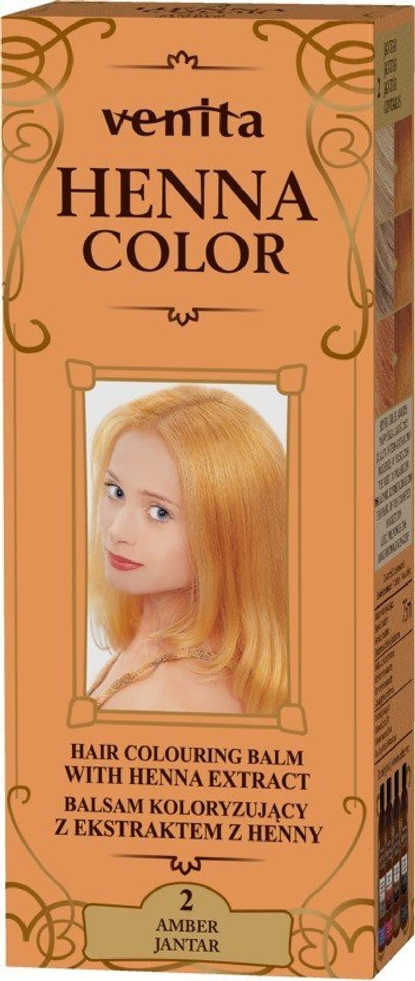 

VENITA Henna Color Balsam koloryzujący z ekstraktem z Henny - 2 Jantar 1op.