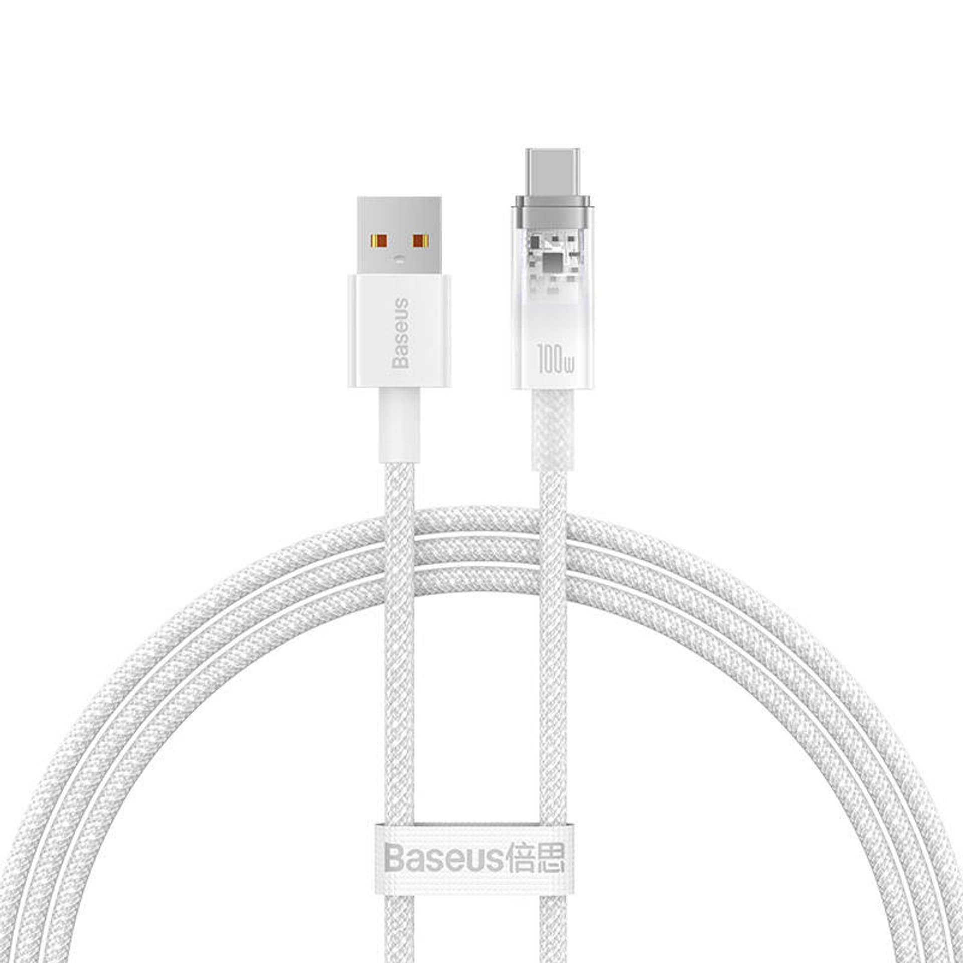 

Kabel szybkiego ładowania Baseus USB do USB-C 6A,1m (Biały)