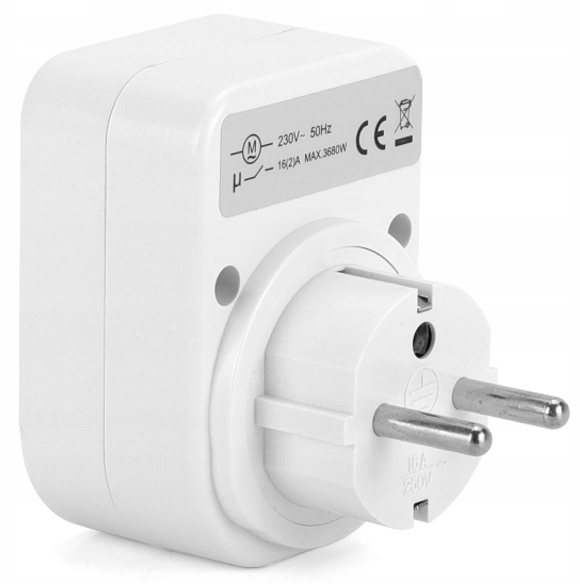 

Rozgałęźnik z uziemieniem 1p+Z 2xUSB 2.1A Biały MT092