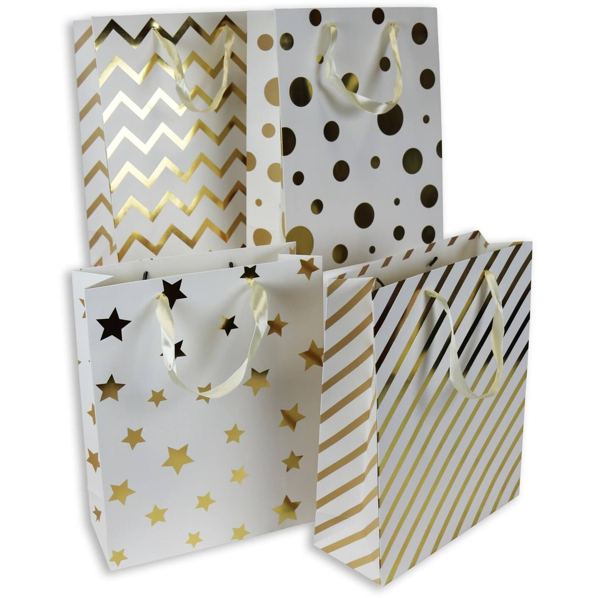 

TORBA NA PREZENTY BIAŁO ZŁOTA ŚREDNIA