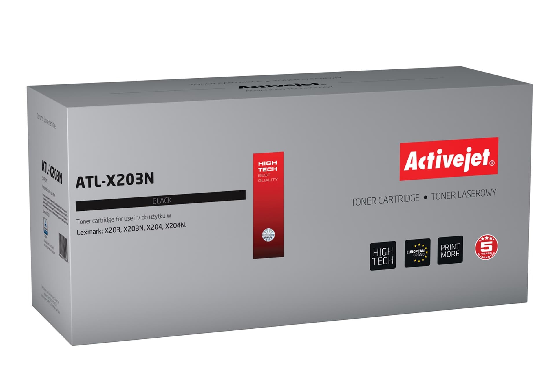 

Toner Activejet ATL-X203N (zamiennik Lexmark X203A21G; Supreme; 2500 stron; czarny)