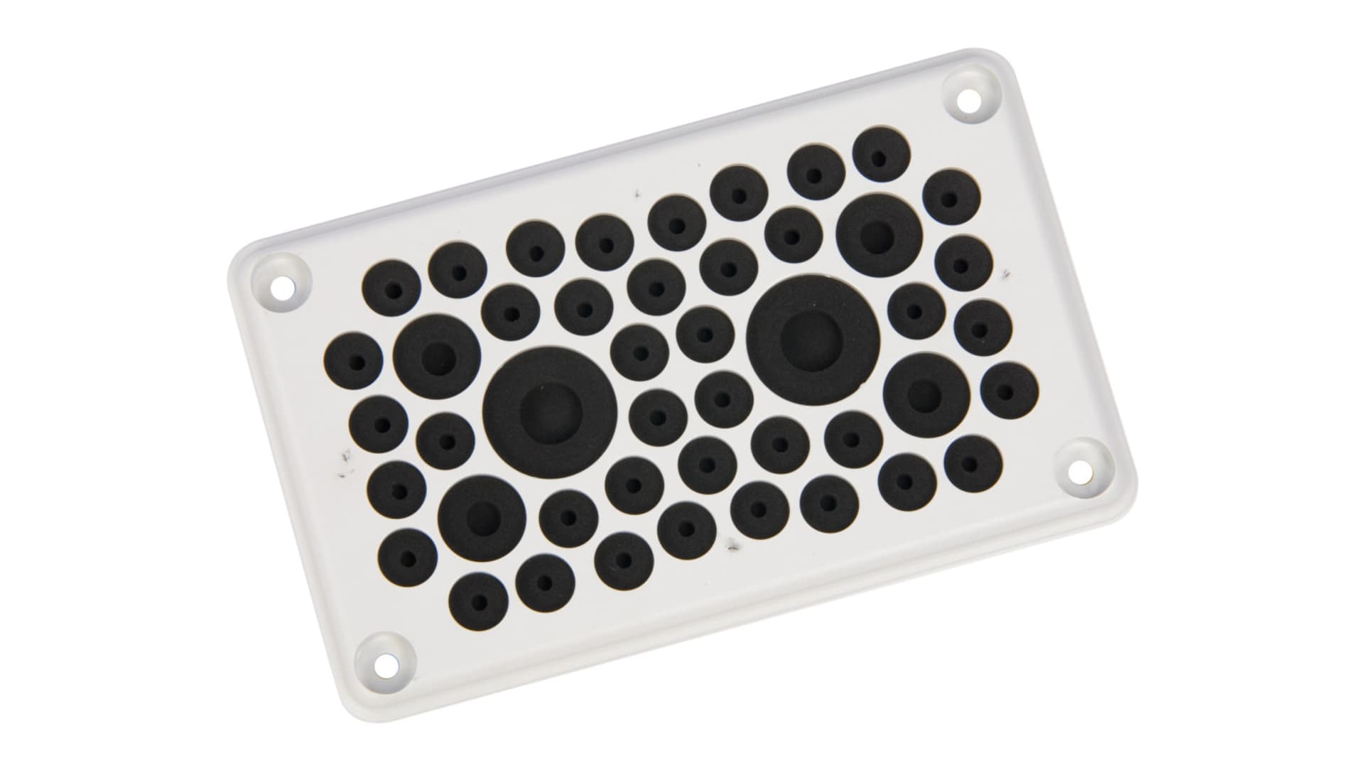 

Osłona zabezpieczająca z materiału elektroizolacyjnego 40x10-13, 4x17-21, 2x27-30mm F3A-D 010145