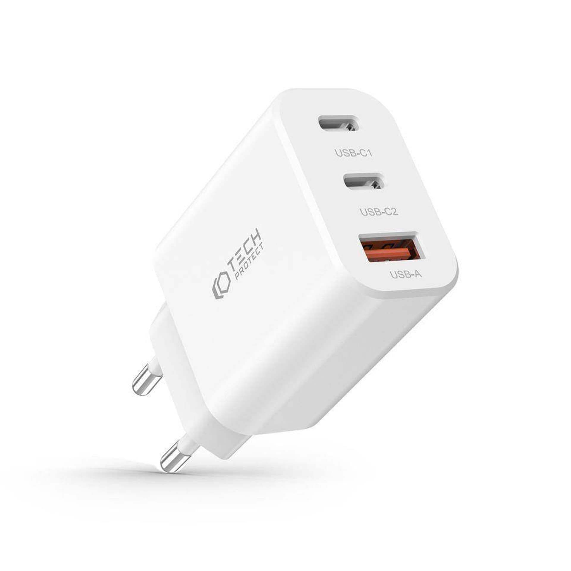 

Ładowarka Sieciowa 30W 2x PD USB-C + QC3.0 USB Tech-Protect C30W biała