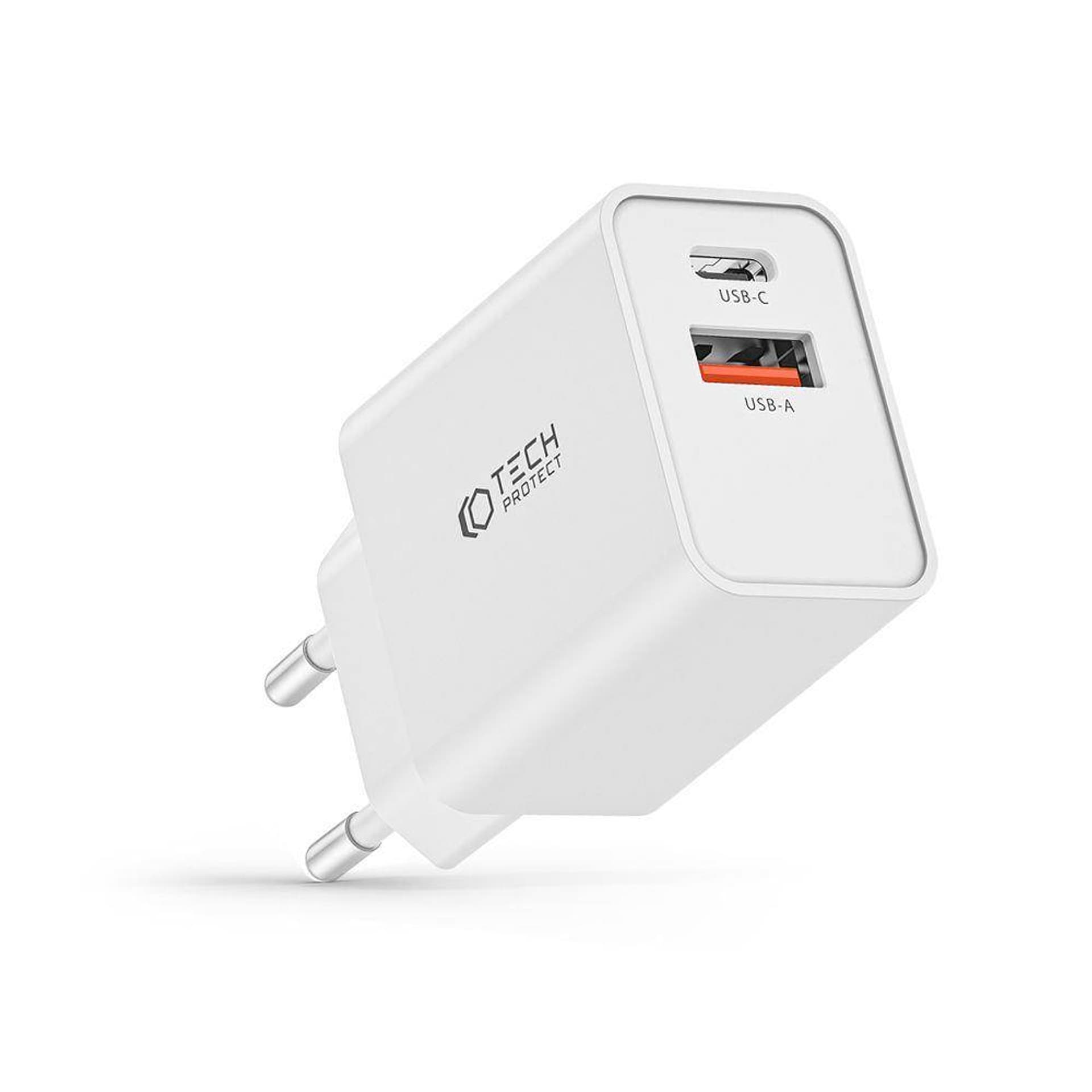 

Ładowarka Sieciowa 30W PD USB-C + QC3.0 USB Tech-Protect NC30W biała