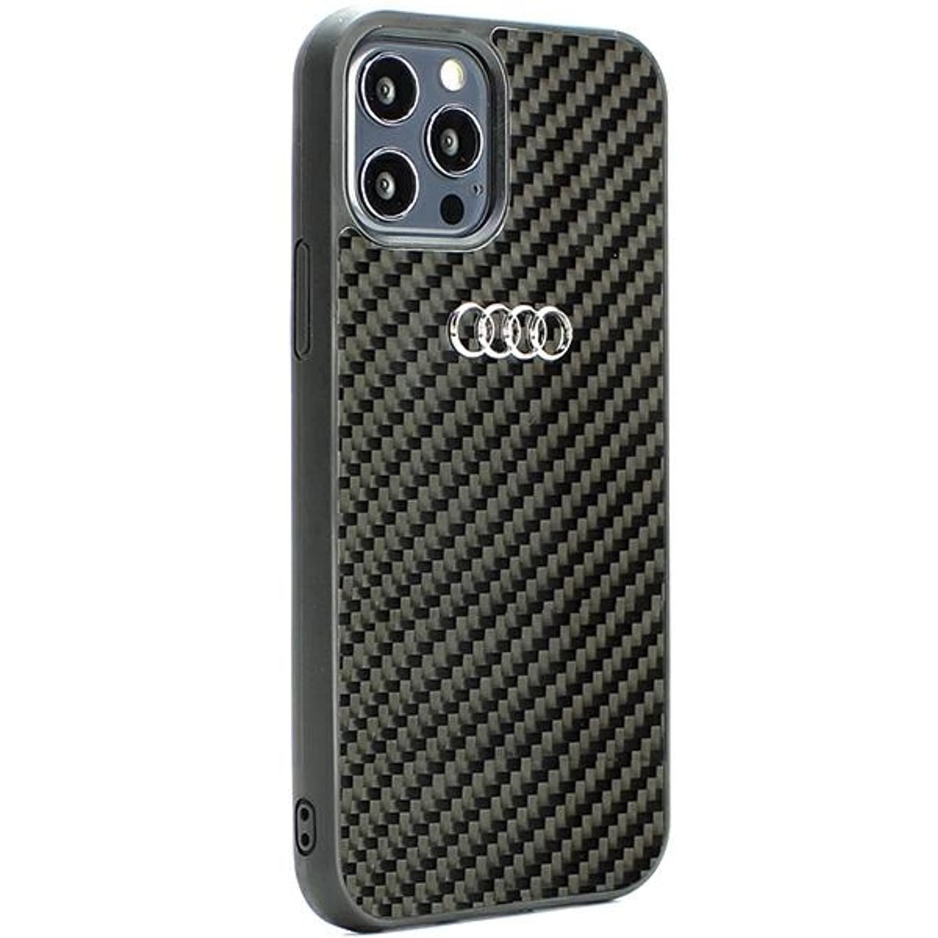 

Audi Carbon Fiber iPhone 12/12 Pro 6.1" czarny/black hardcase AU-TPUPCIP12P-R8/D2-BK