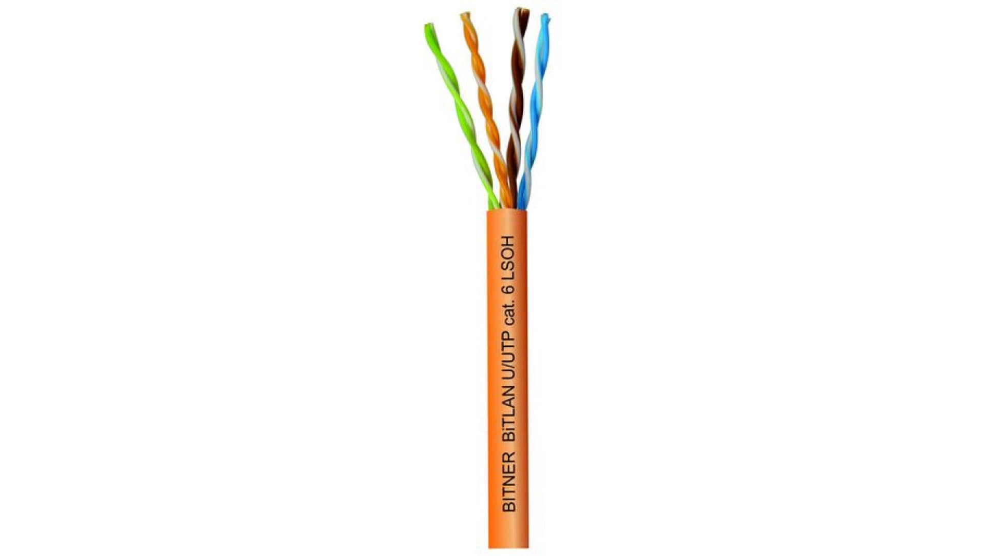 

Kabel teleinformatyczny BiTLAN U/UTP kat.6 4x2x23AWG (0,54) 350MHz LSOH TI0049 klasa Dca-s2 d0 a1 /305m/