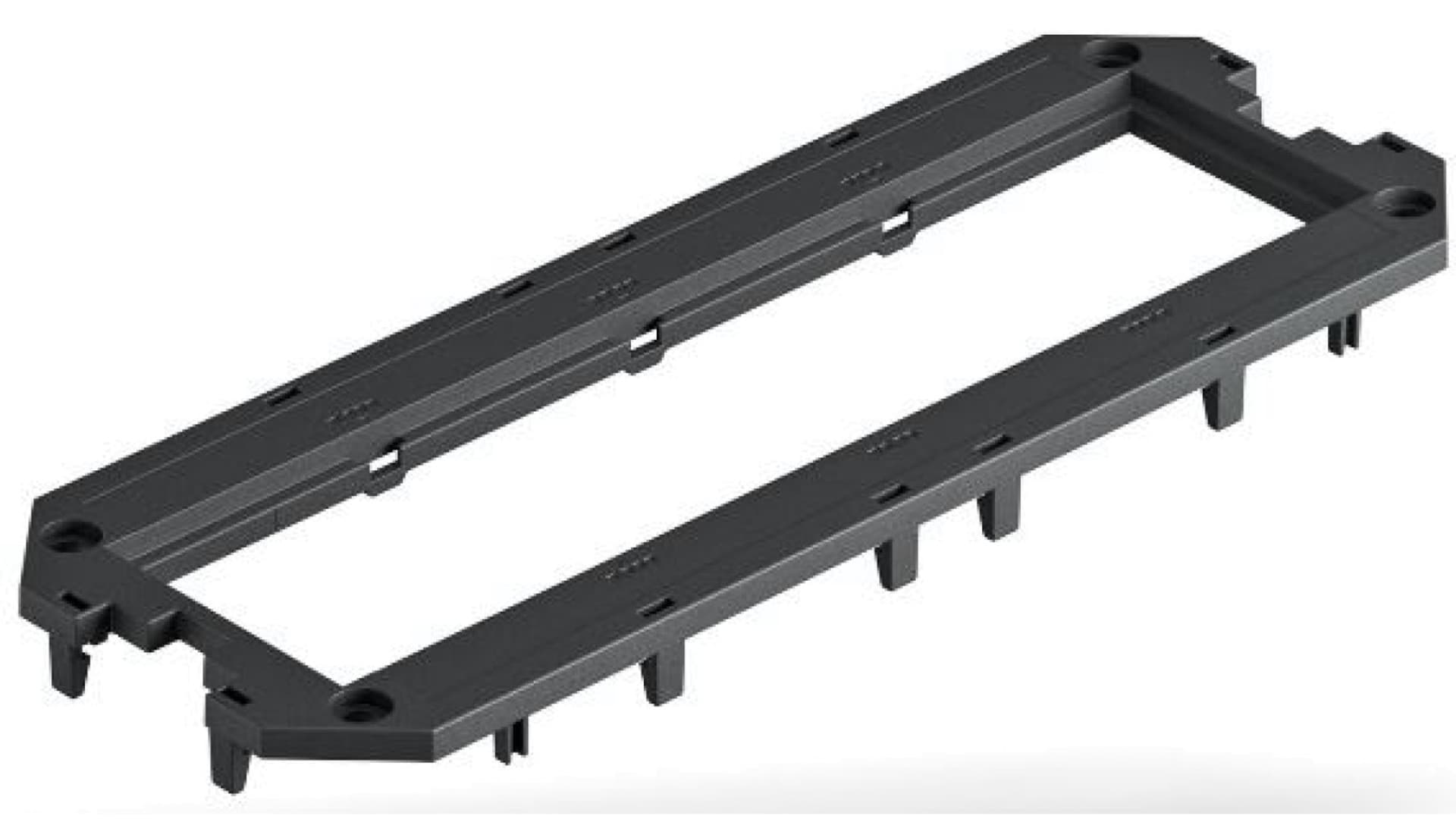

Ramka montażowa do UT4, 4 Modul45 208x76x4 PA grafitowoczarny RAL 9011 7408763 /10szt./