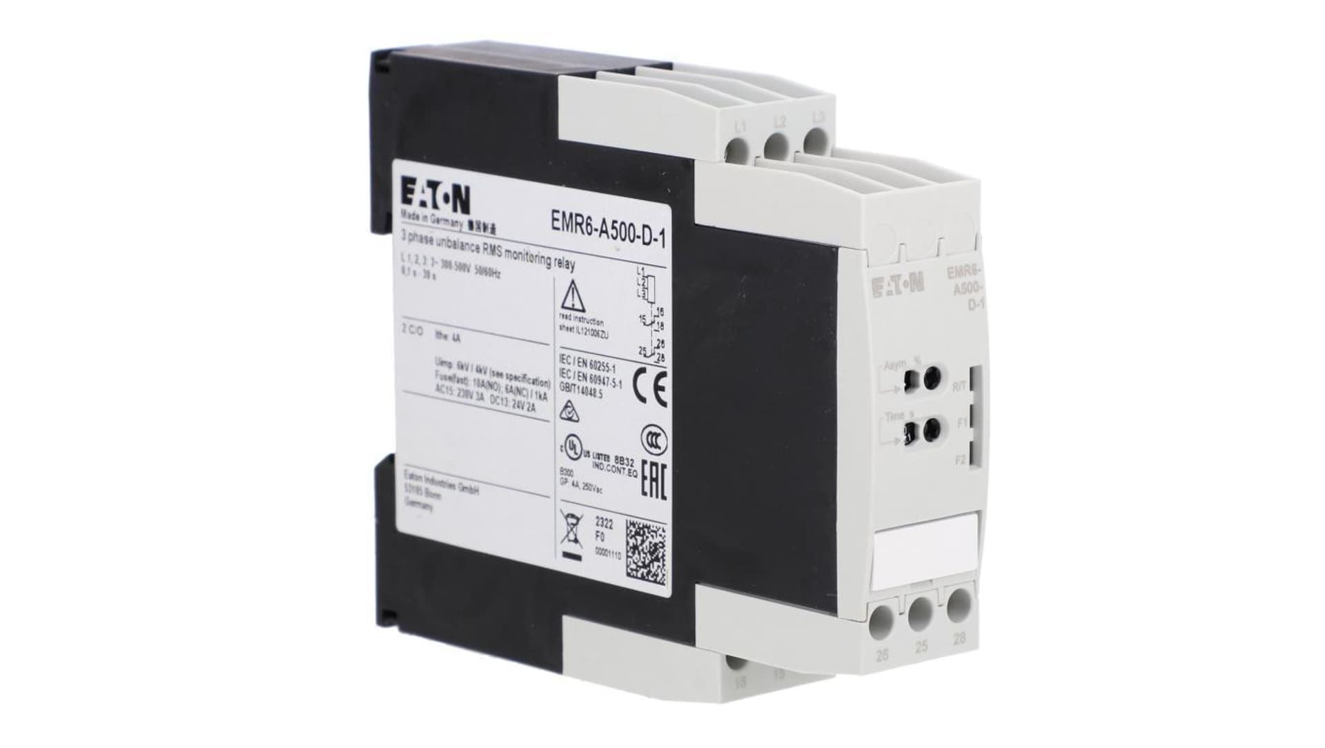 

Przekaźnik kontroli asymetri faz 1P 0,5sek 380-415V AC EMR6-A500-D-1 184762