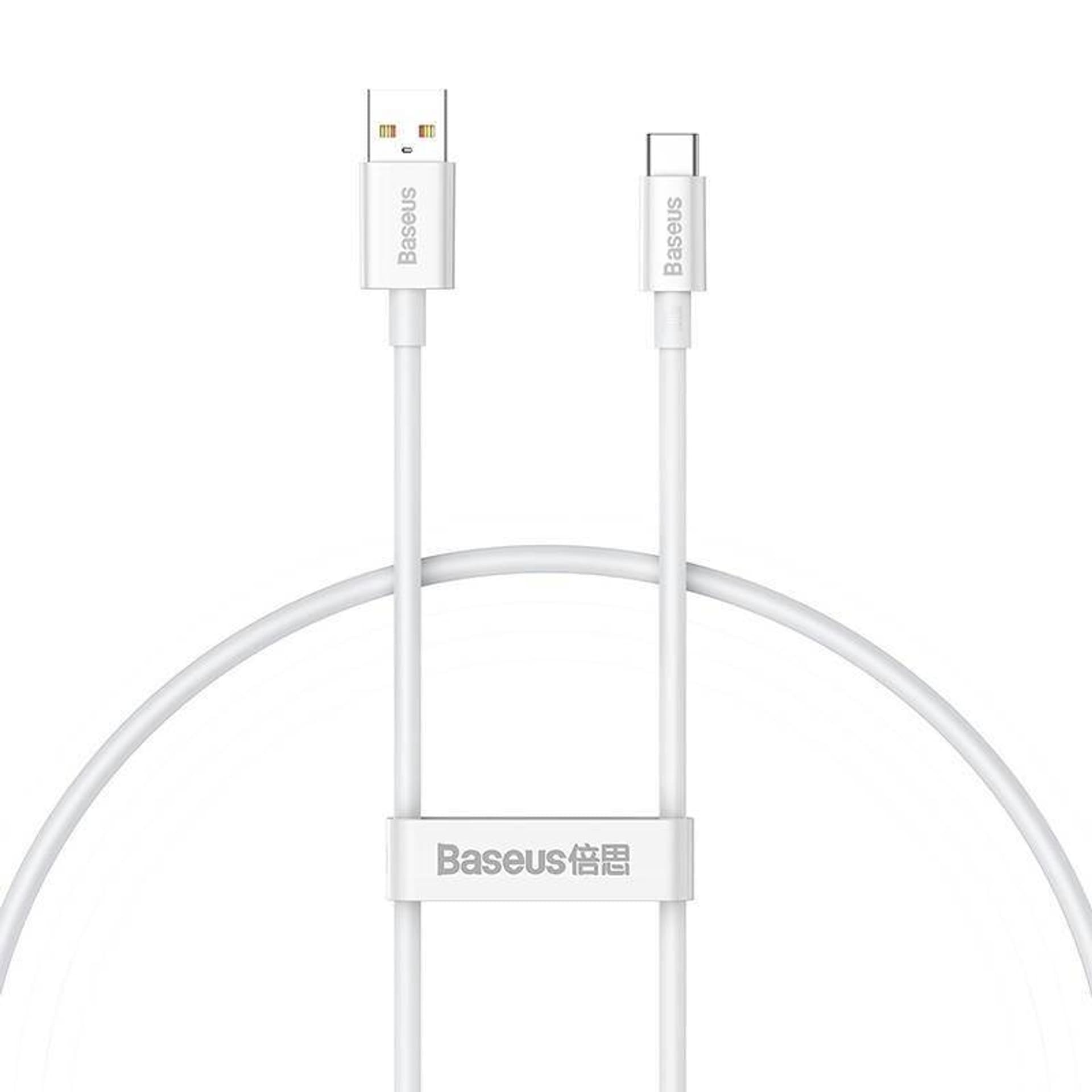 

Kabel USB do USB-C Baseus Superior 100W 0.25m (biały)