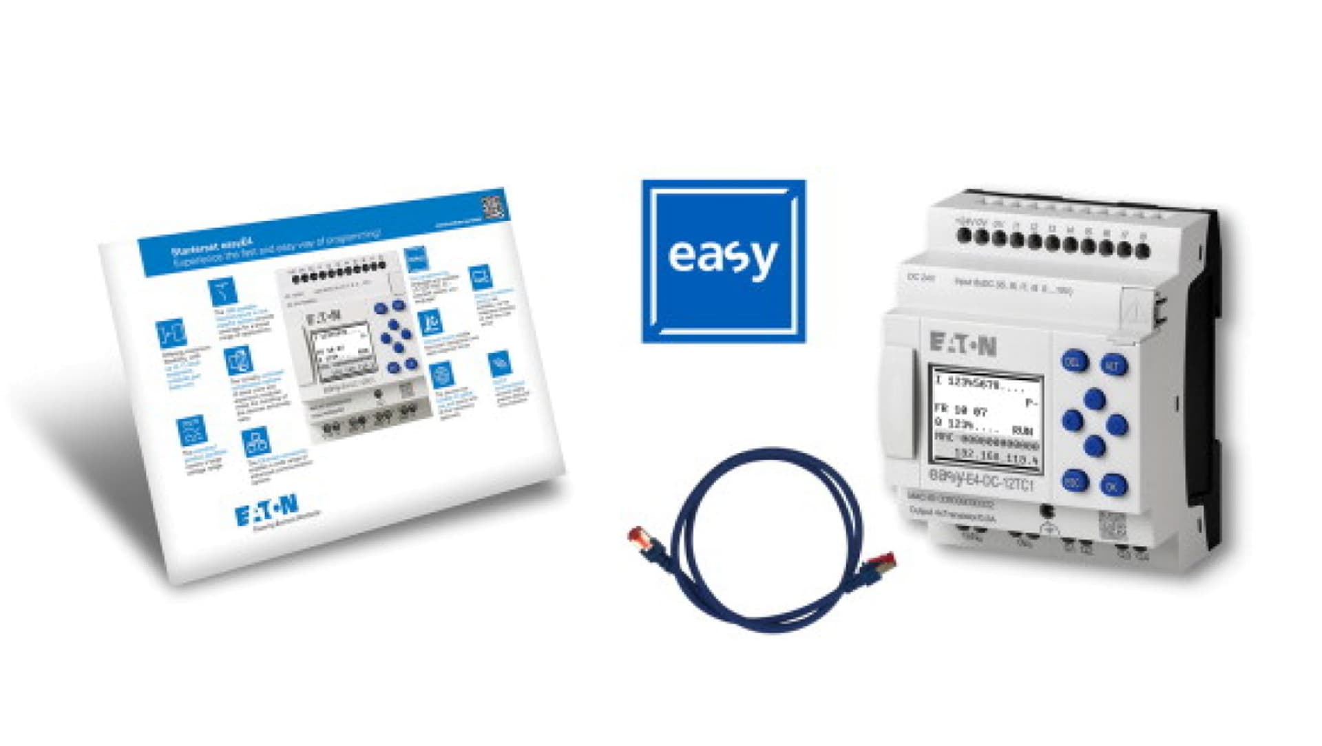 

Pakiet startowy EASY-E4-DC-12TC1 + kabel krosowy + licencja easyS EASY-BOX-E4-DC1 197228