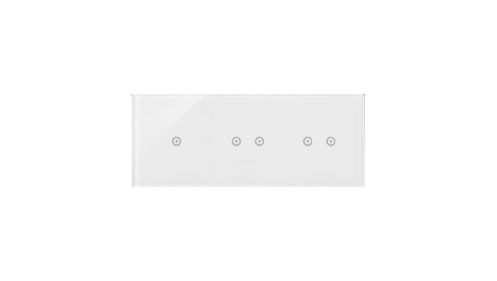 

Panel dotykowy S54 Touch, 3 moduły, 1 pole dotykowe + 2 pola dotykowe poziome + 2 pola dotykowe poziome, biała perła DSTR3122/70
