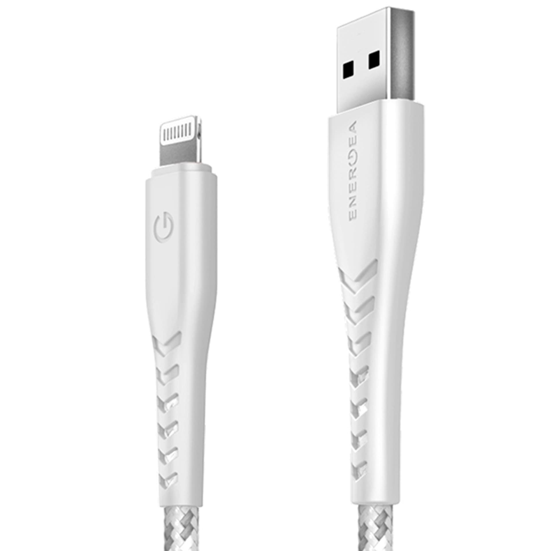

ENERGEA kabel Nyloflex USB - Lightning Charge and Sync C89 MFI 1.5m biały/white