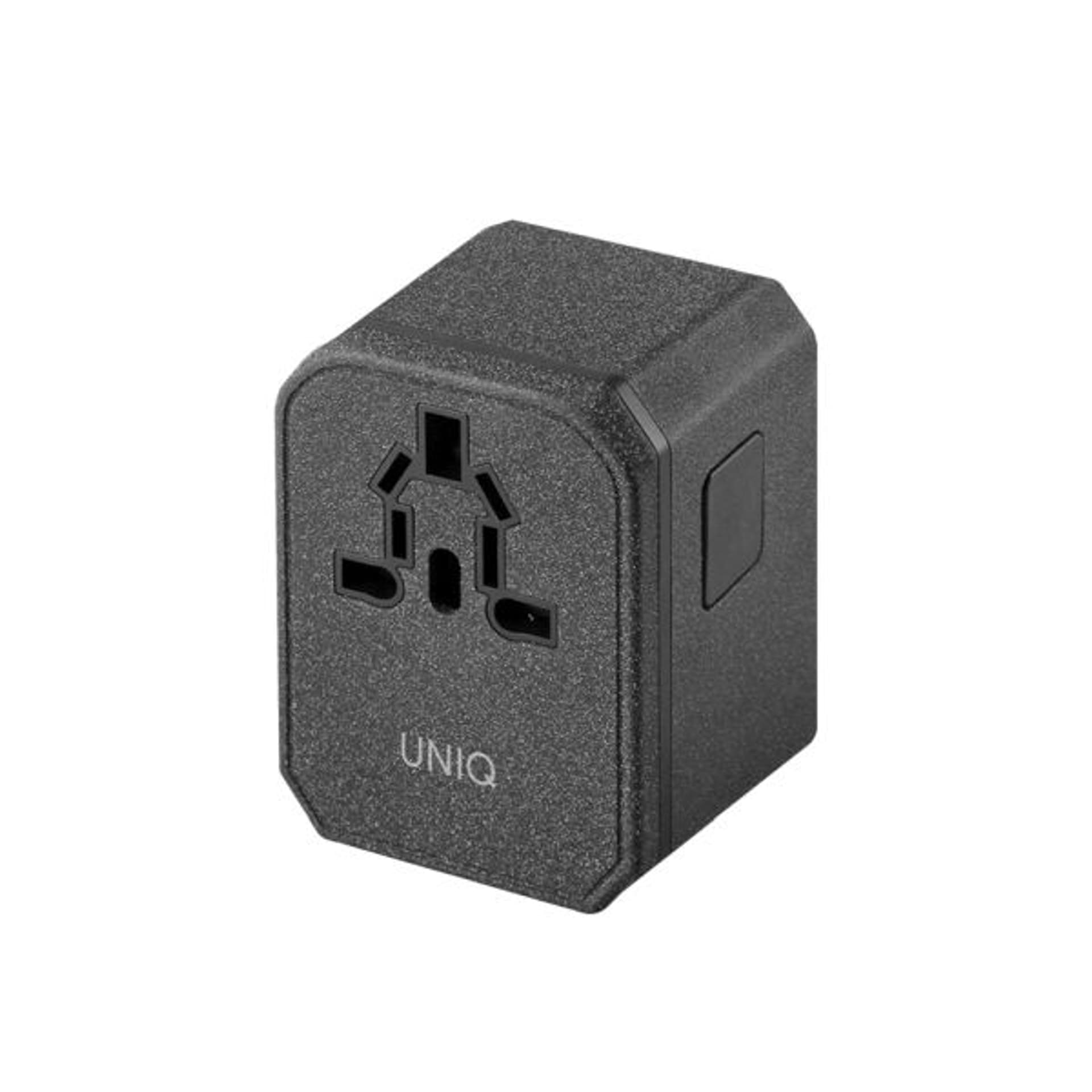 

UNIQ Ład. siec. Voyage World Adapter 33W + 2xUSB + PD 18W + QC 3.0 szary/charcoal grey (LITHOS Collective)