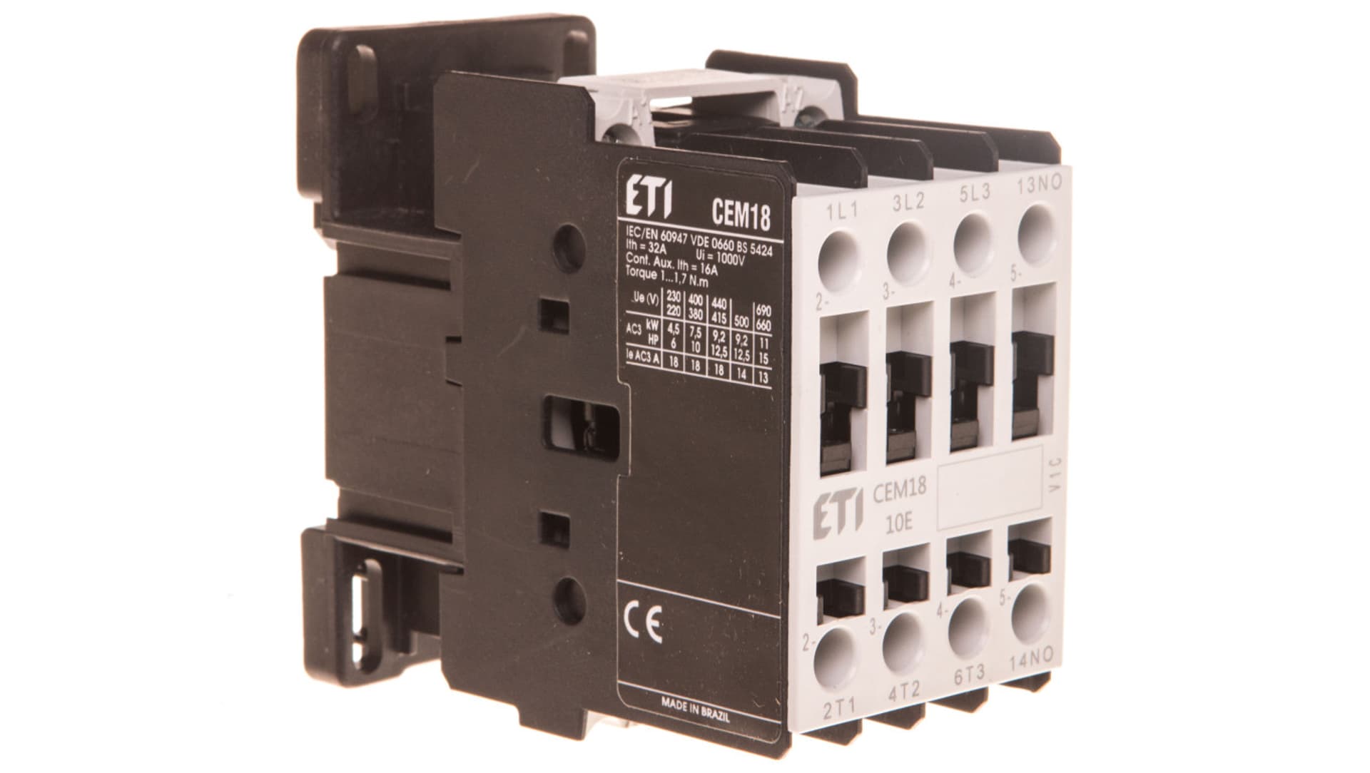 

Stycznik mocy 18A 3P 230V AC 1Z 0R CEM18.10-230V-50/60Hz 004644123