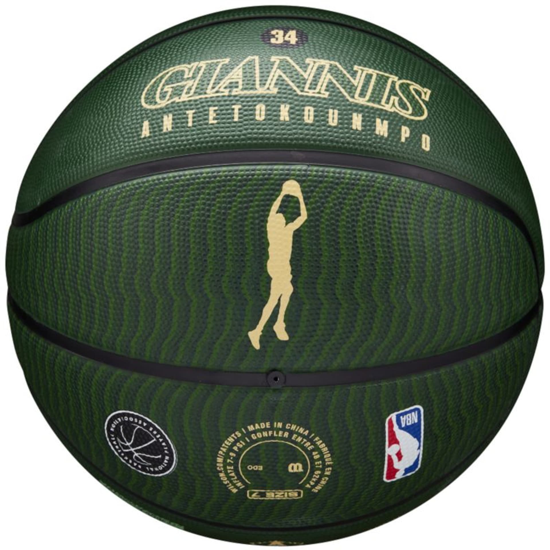 

Piłka do koszykówki Wilson NBA Player Icon Giannis Antetokounmpo (kolor Zielony, rozmiar 7)