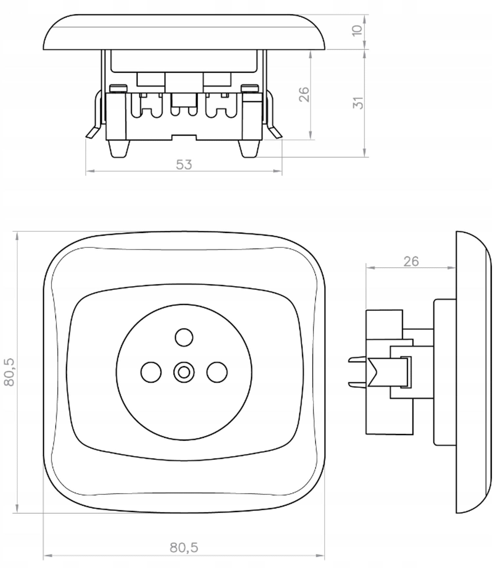 

GNIAZDO WTYCZKOWE POJEDYCZNE PT-15A SIMPLEX MT053