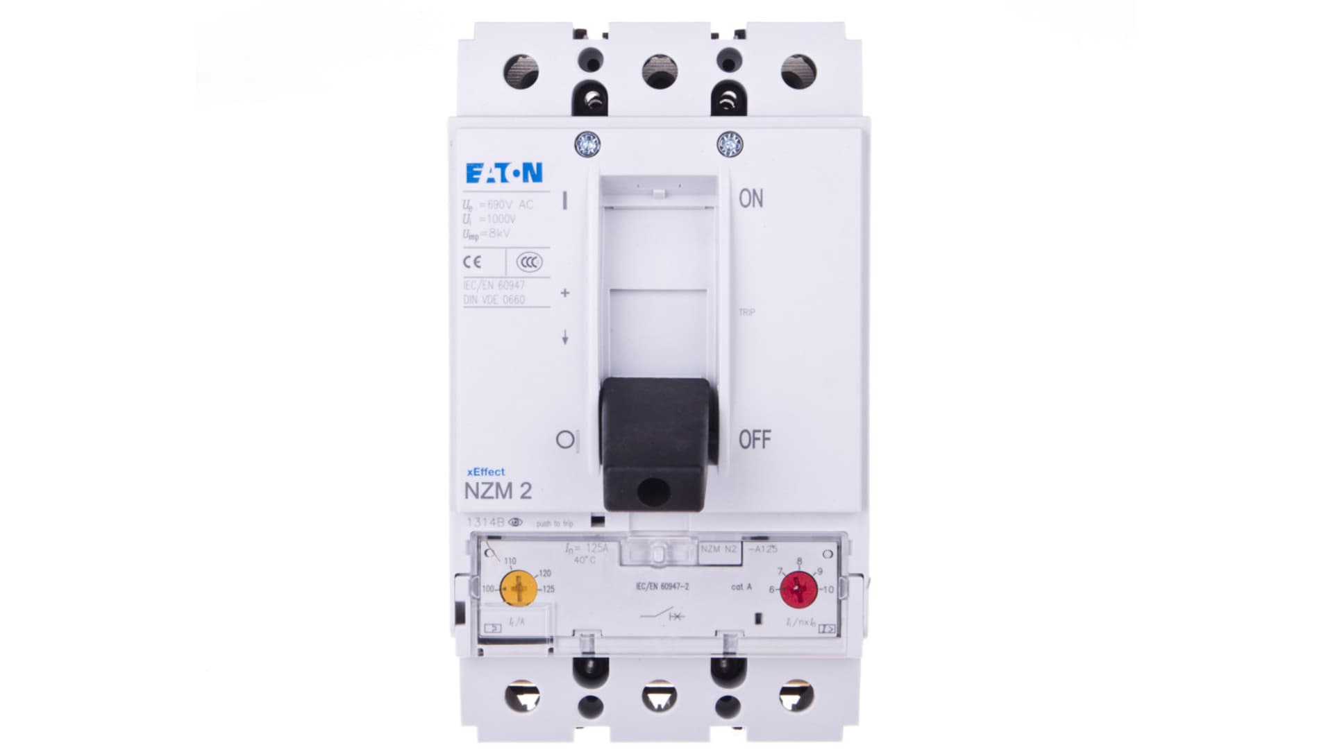 

Wyłącznik mocy 125A 3P 50kA NZMN2-A125 259091