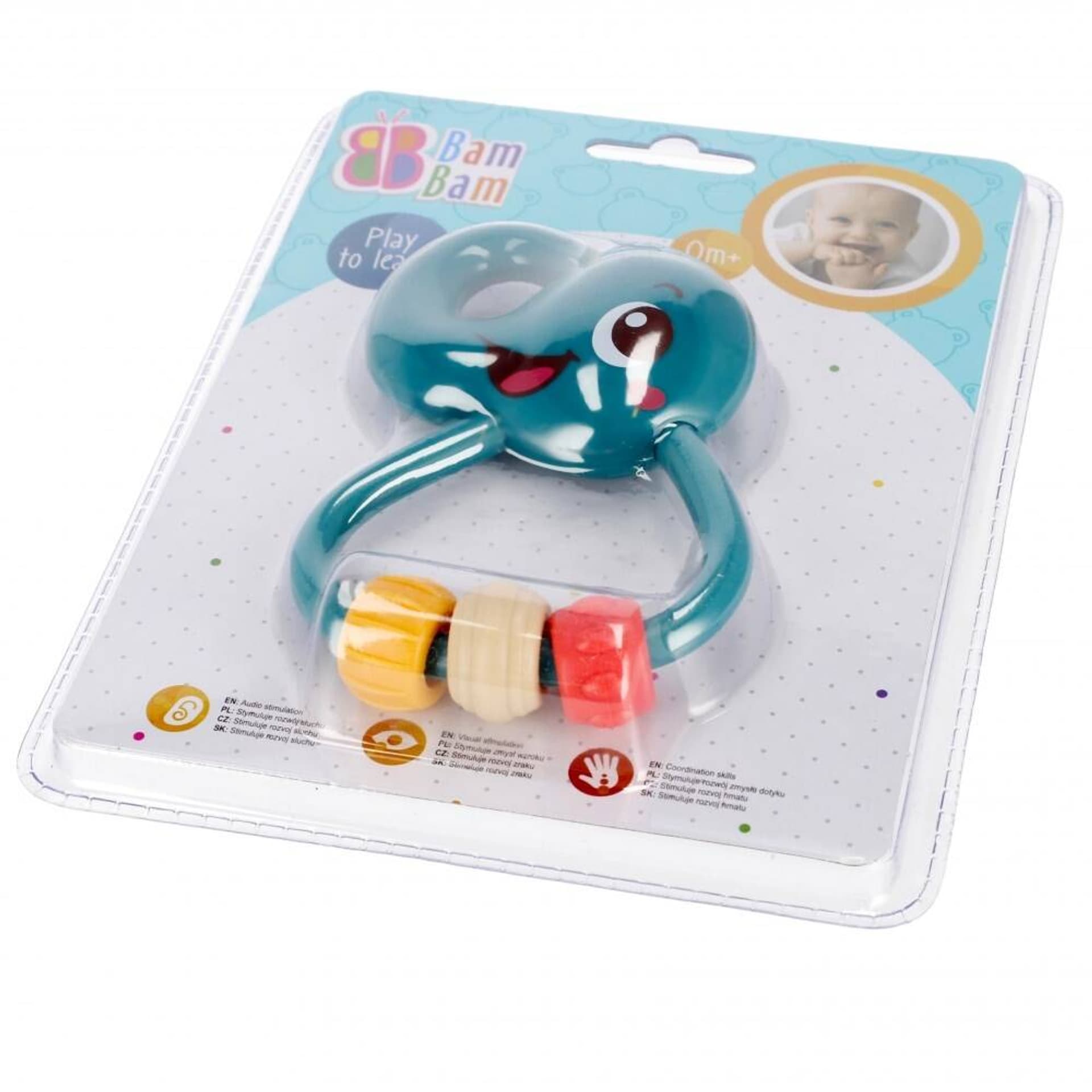 

GRZECHOTKA SŁONIK PASTELOWY ZABAWKA DLA NIEMOWLĄT