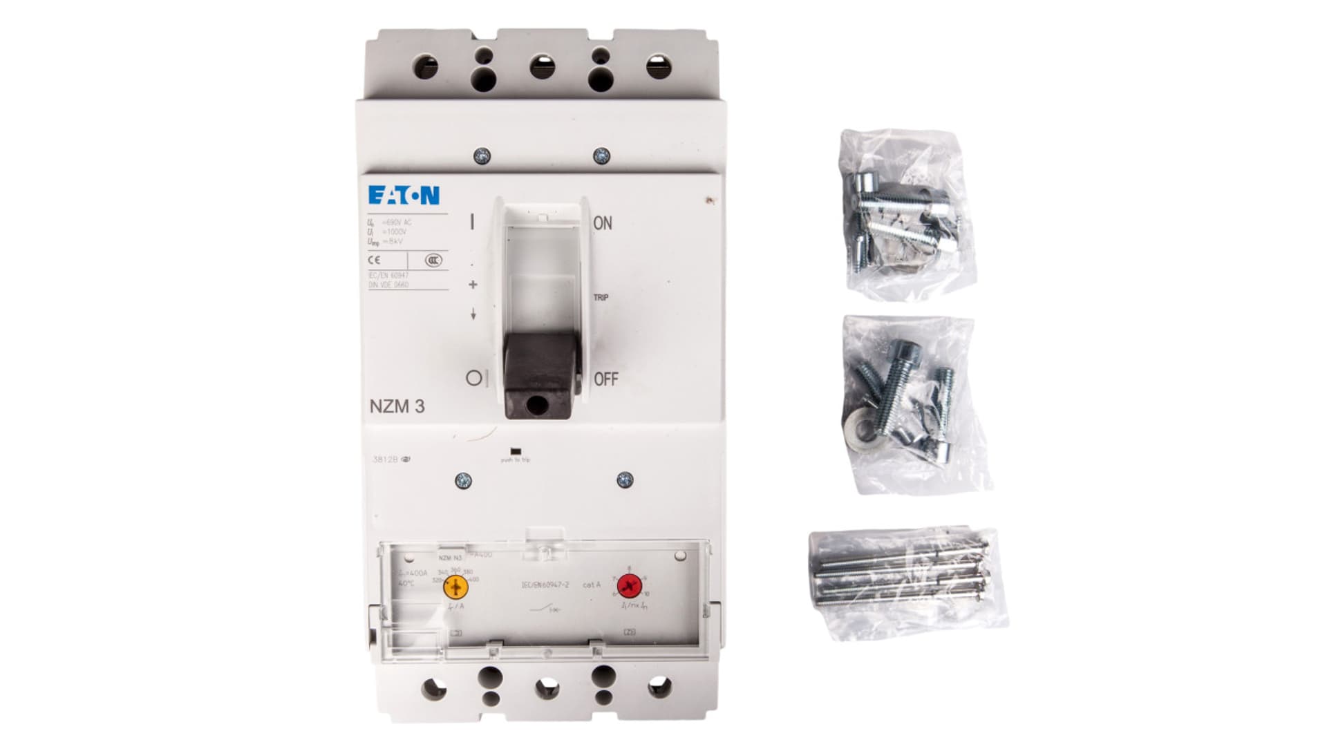

Wyłącznik mocy 3P 400A 50kA NZMN3-A400 109670