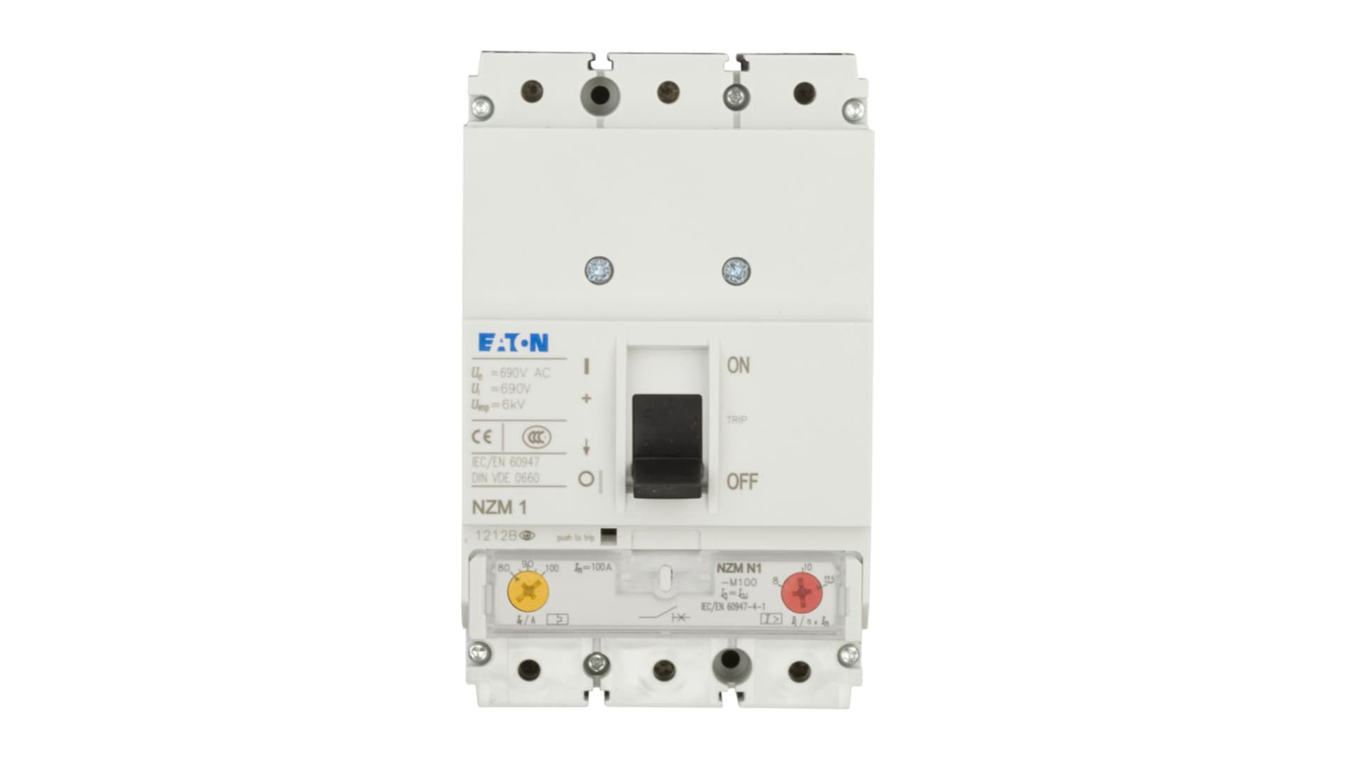 

Wyłącznik silnikowy 3P 55kW 80-100A NZMN1-M100 265722