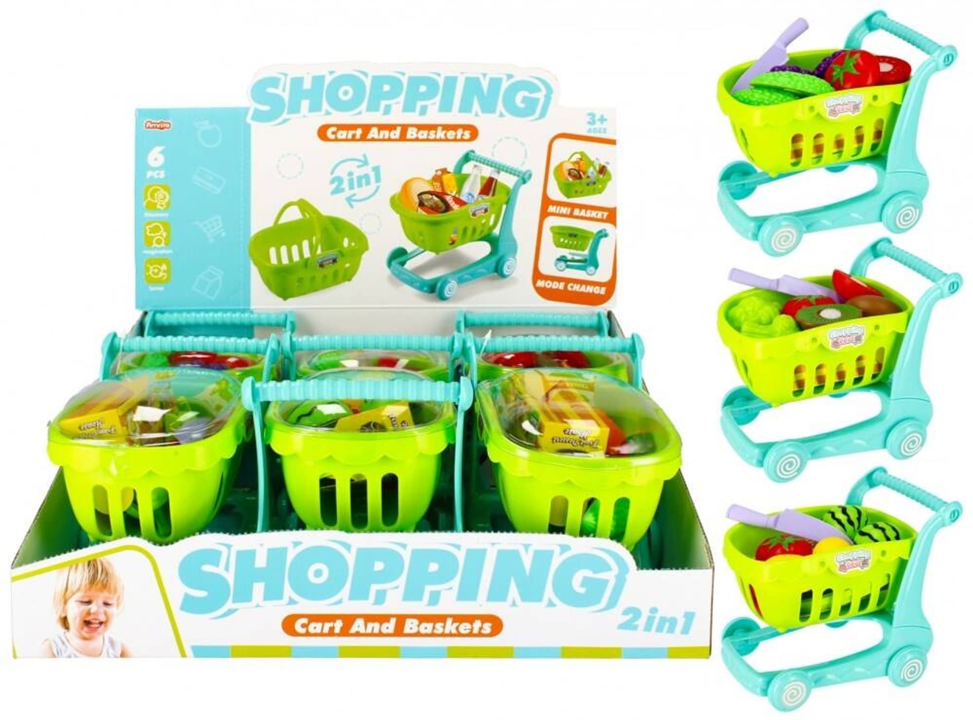 

WÓZEK SUPERMARKET Z AKCESORIAMI ZAKUPY SPOŻYWCZE