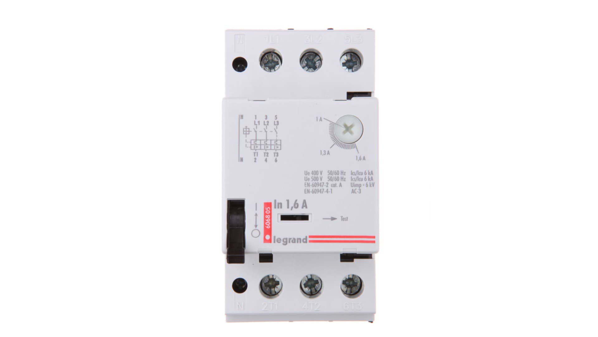 

Wyłącznik silnikowy 3P 0,55kW 1-1,6A M 250 1,6 606805