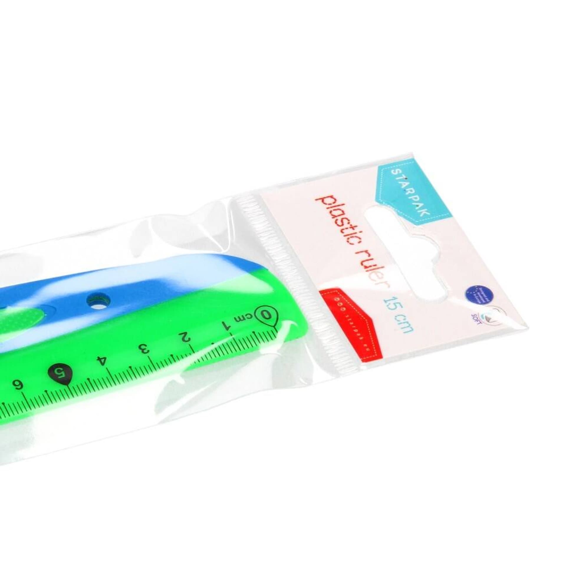 

Linijka plastikowa 15cm zielona/niebieska PBH STARPAK 470968