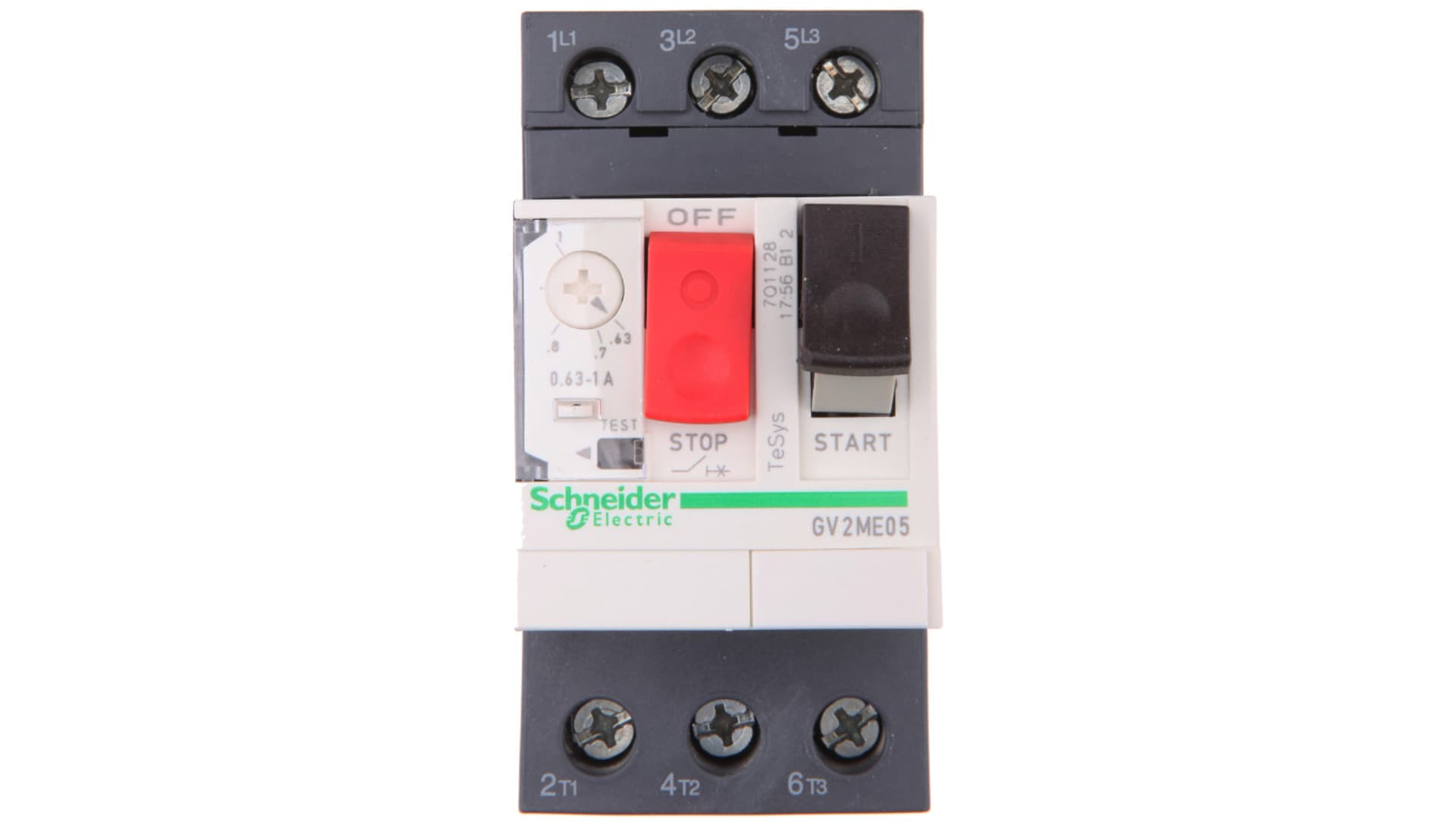 

Wyłącznik silnikowy 3P 0,25kW 0,63-1A GV2ME05