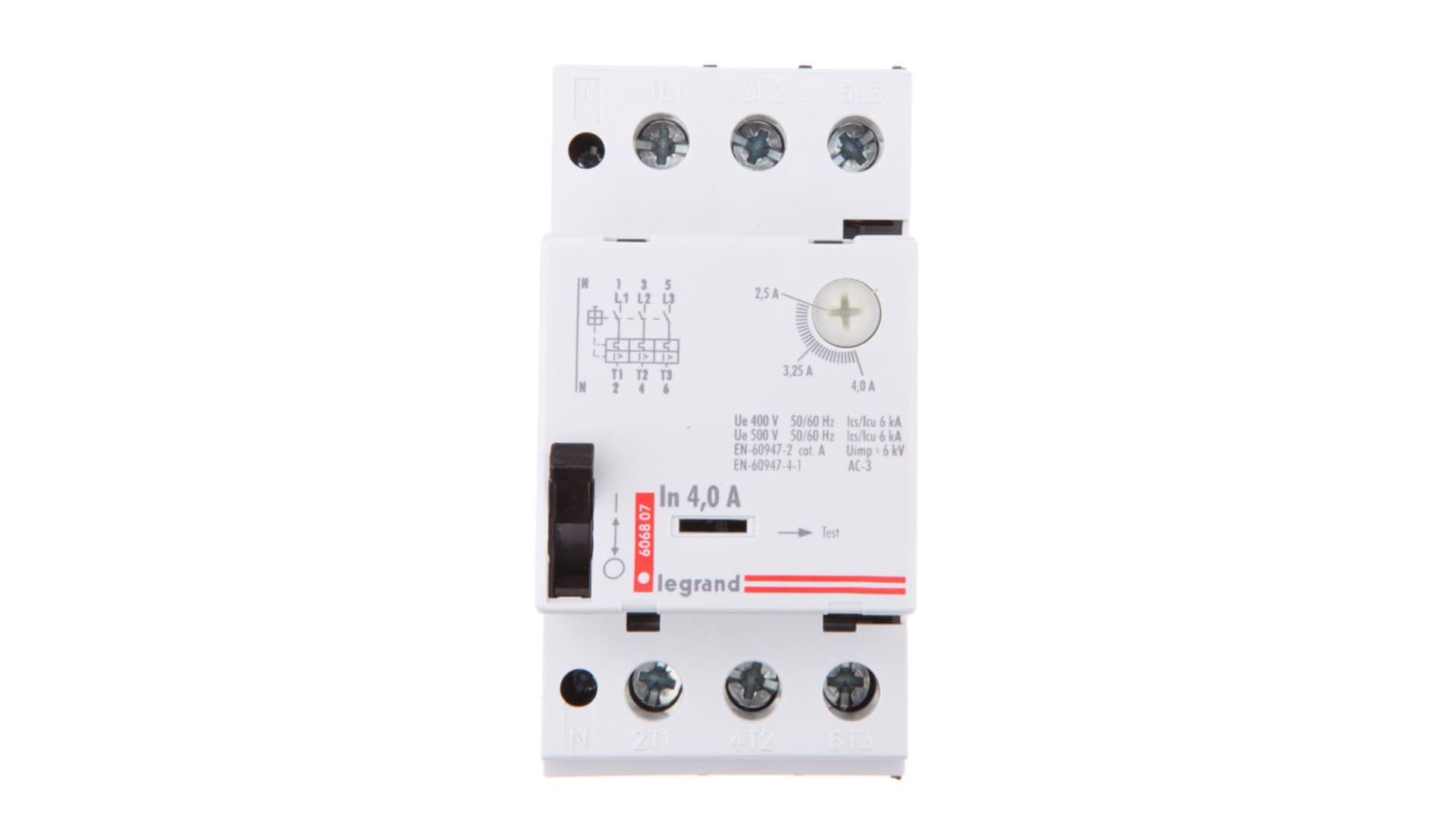 

Wyłącznik silnikowy 3P 1,5kW 2,5-4A M 250 4 606807