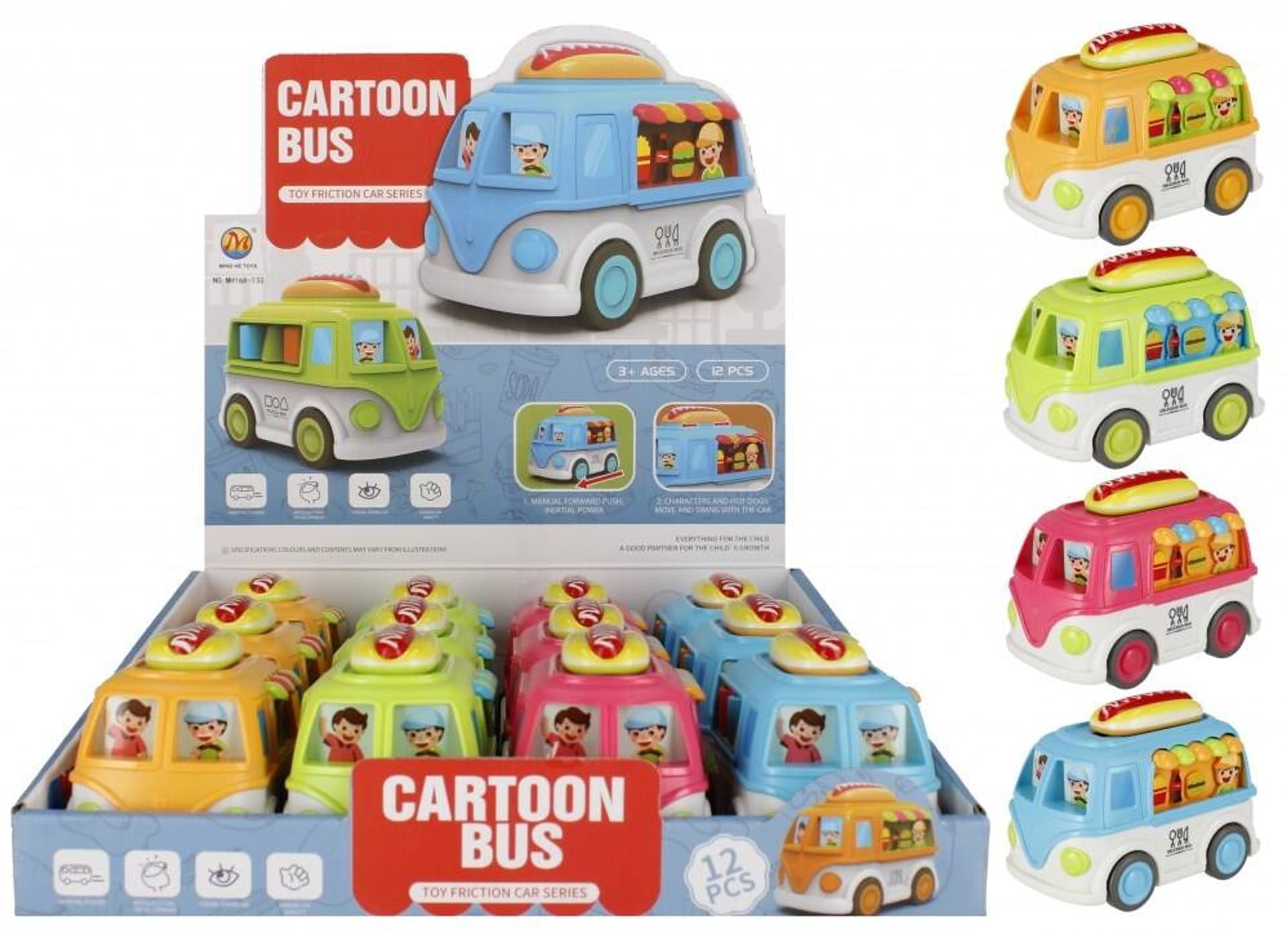 

AUTO OSOBOWE FOOD TRUCK 11CM PULL&BACK DLA DZIECI