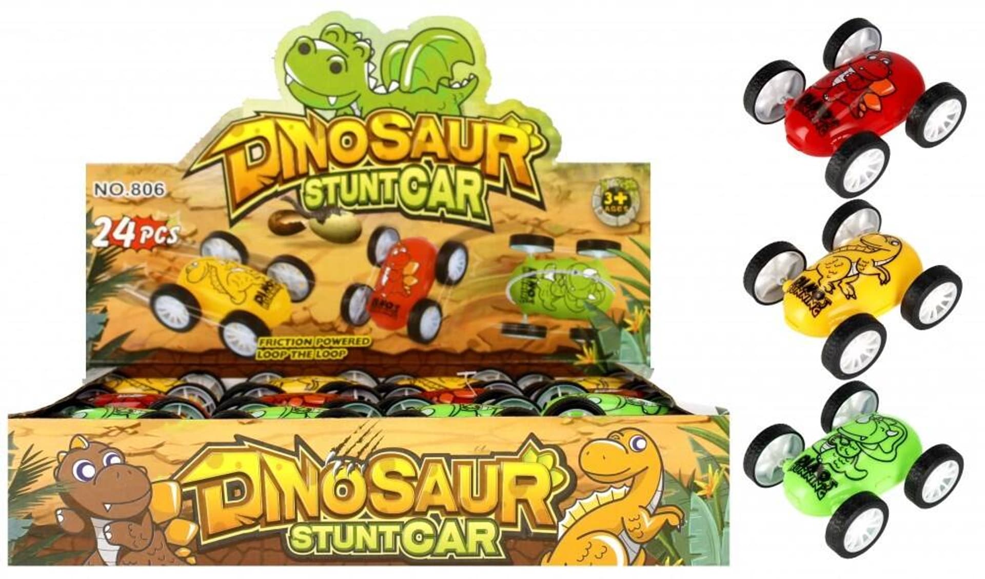 

AUTO DWUSTRONNE DINO PULL&BACK ZABAWKA DLA DZIECI