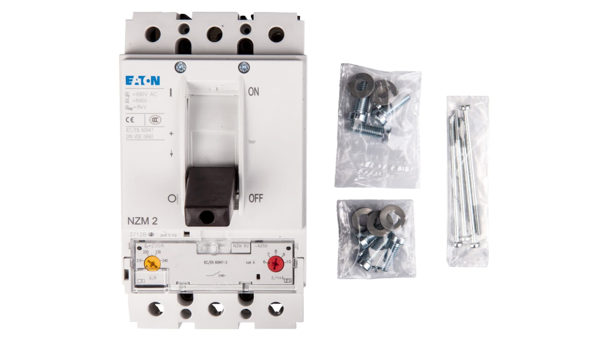 

Wyłącznik mocy 3P 250A 25kA NZMB2-A250 259090