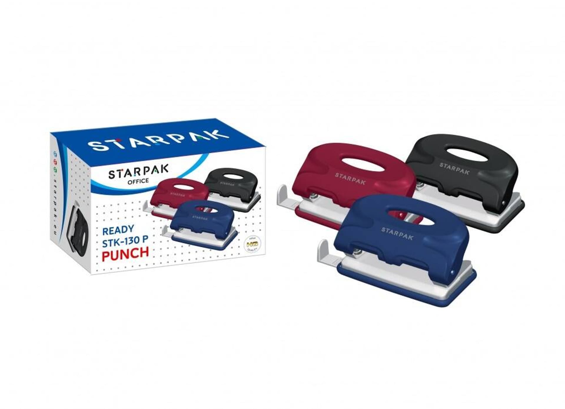 

Dziurkacz plastikowy bordowy STARPAK 447898