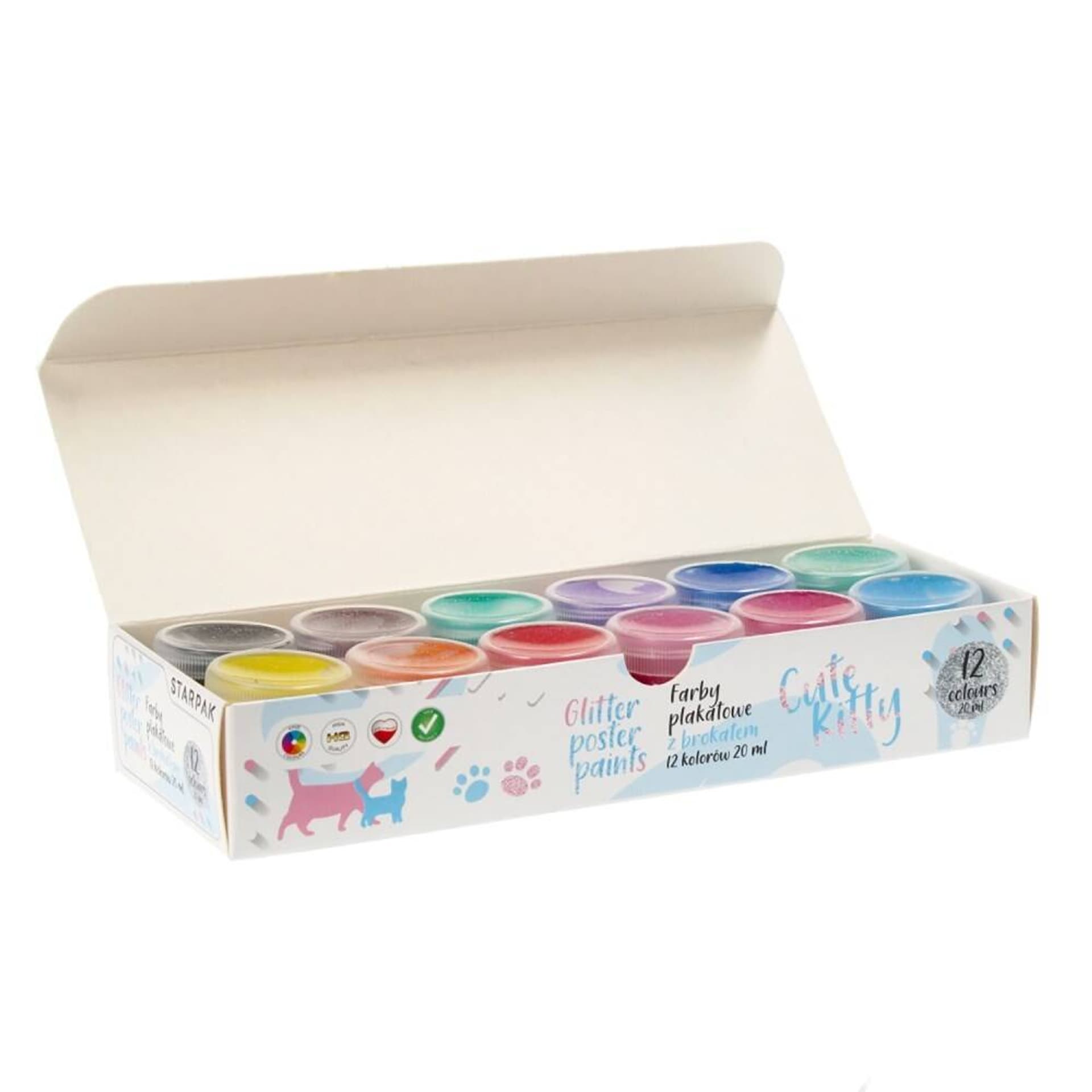 

Farby plakatowe 12kol. 20ml Cut Kot BR FOL STARPAK 472916