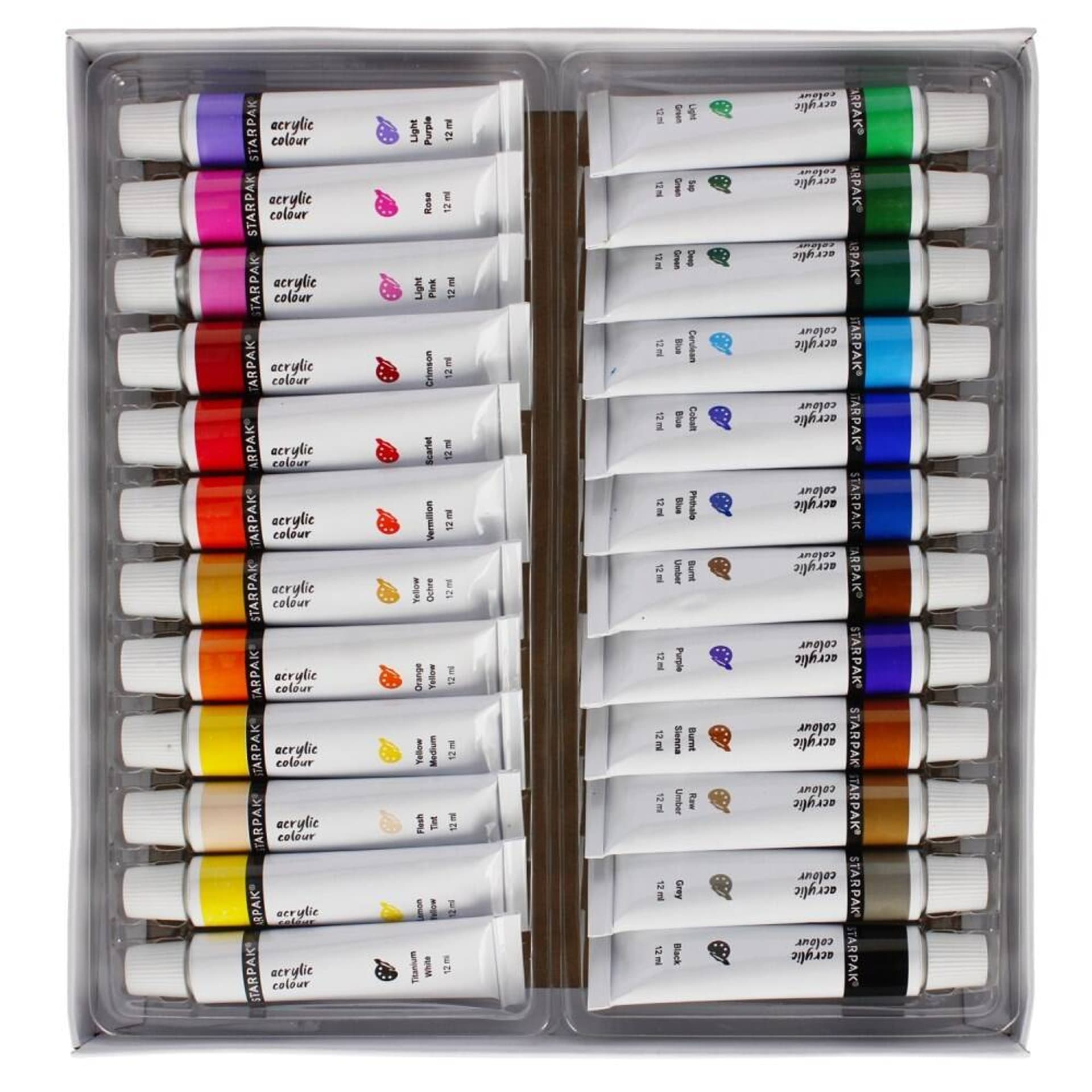 

Farby akrylowe 24 kolory 12ml STARPAK 484975
