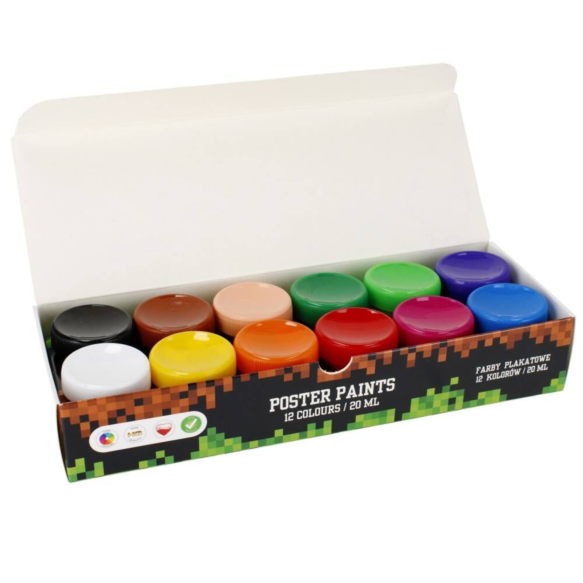 

Farby plakatowe 12 kolorów 20ml Pixel Game STARPAK 492052