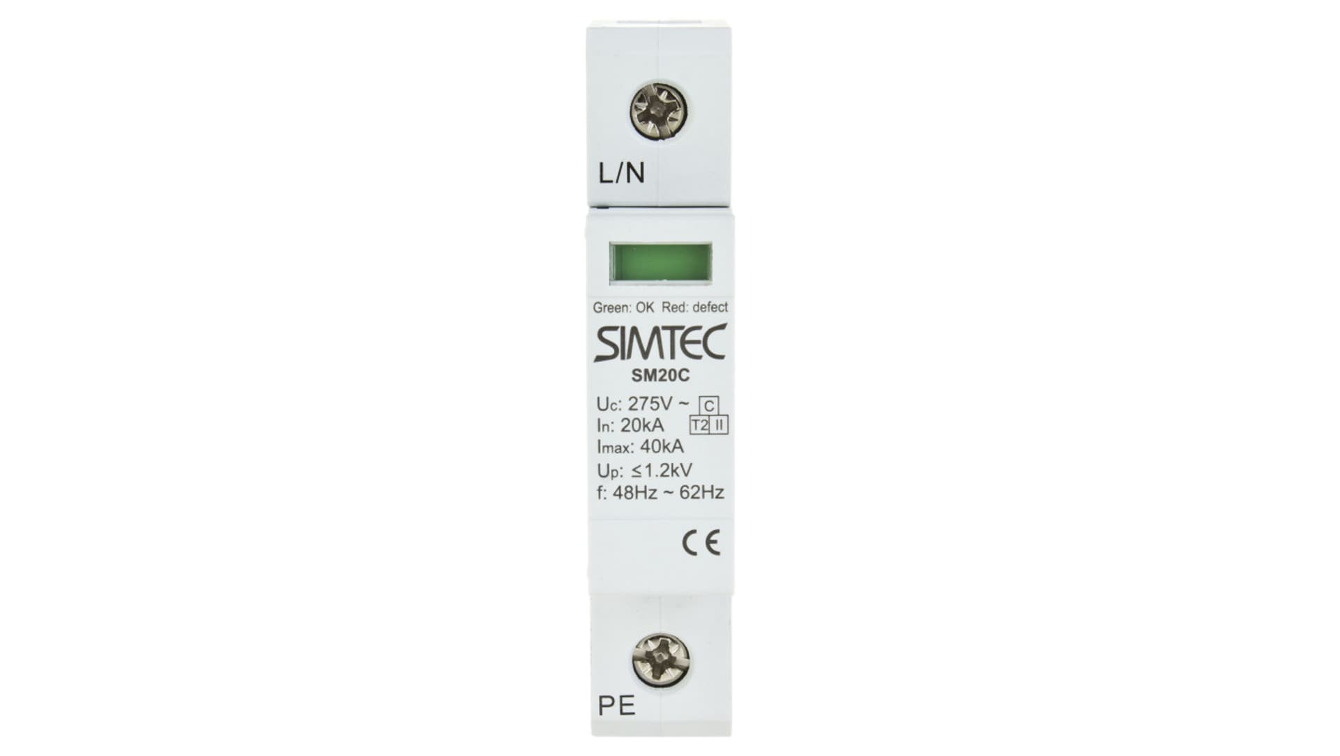 

Ogranicznik przepięć C Typ 2 1P 20kA SIMTEC SM20C/1-275 85101000