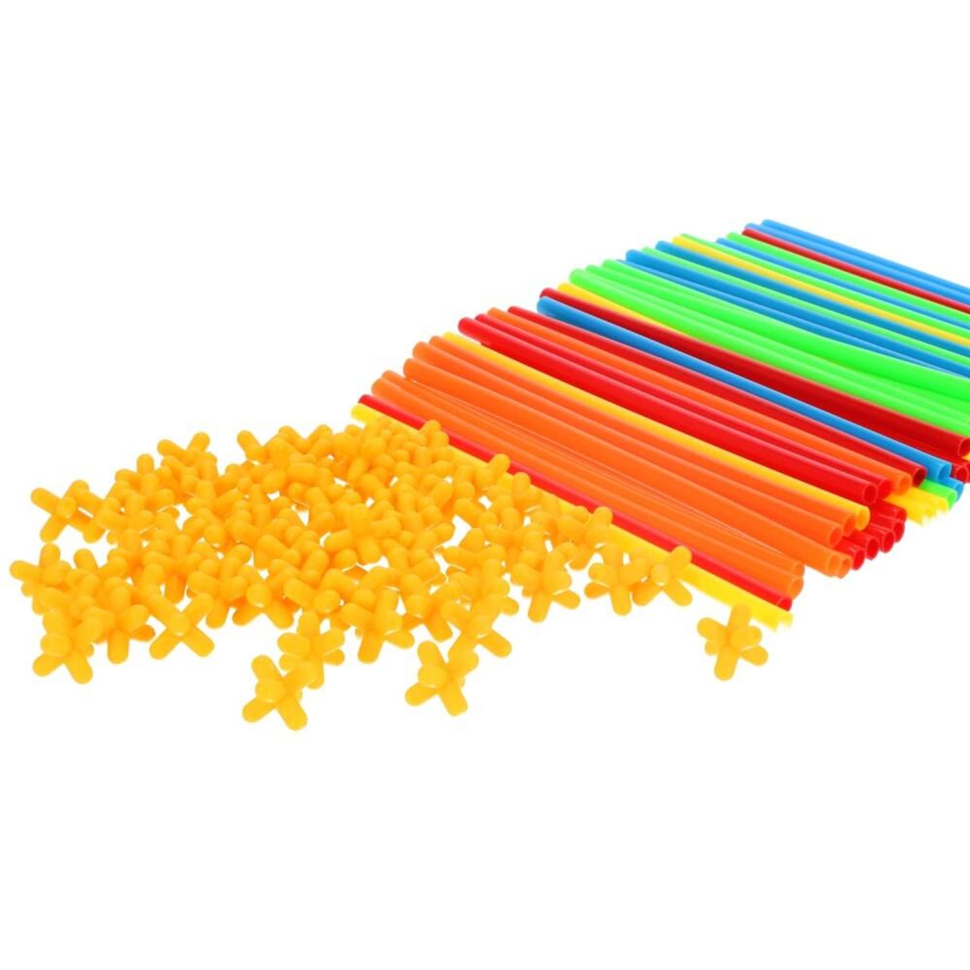 

KLOCKI KONSTRUKCYJNE SŁOMKI 200 KOLOROWYCH ELEMENT