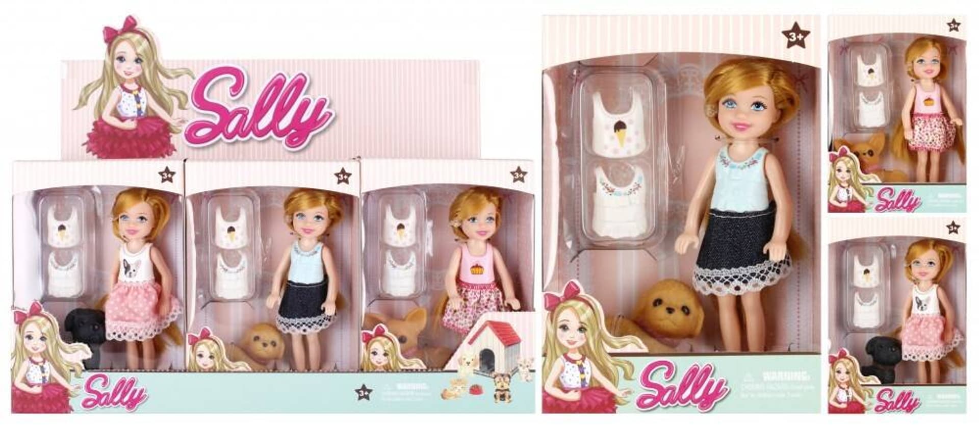 

LALKA 14 CM SALLY Z AKCESORIAMI Z PIESKIEM PUPIL