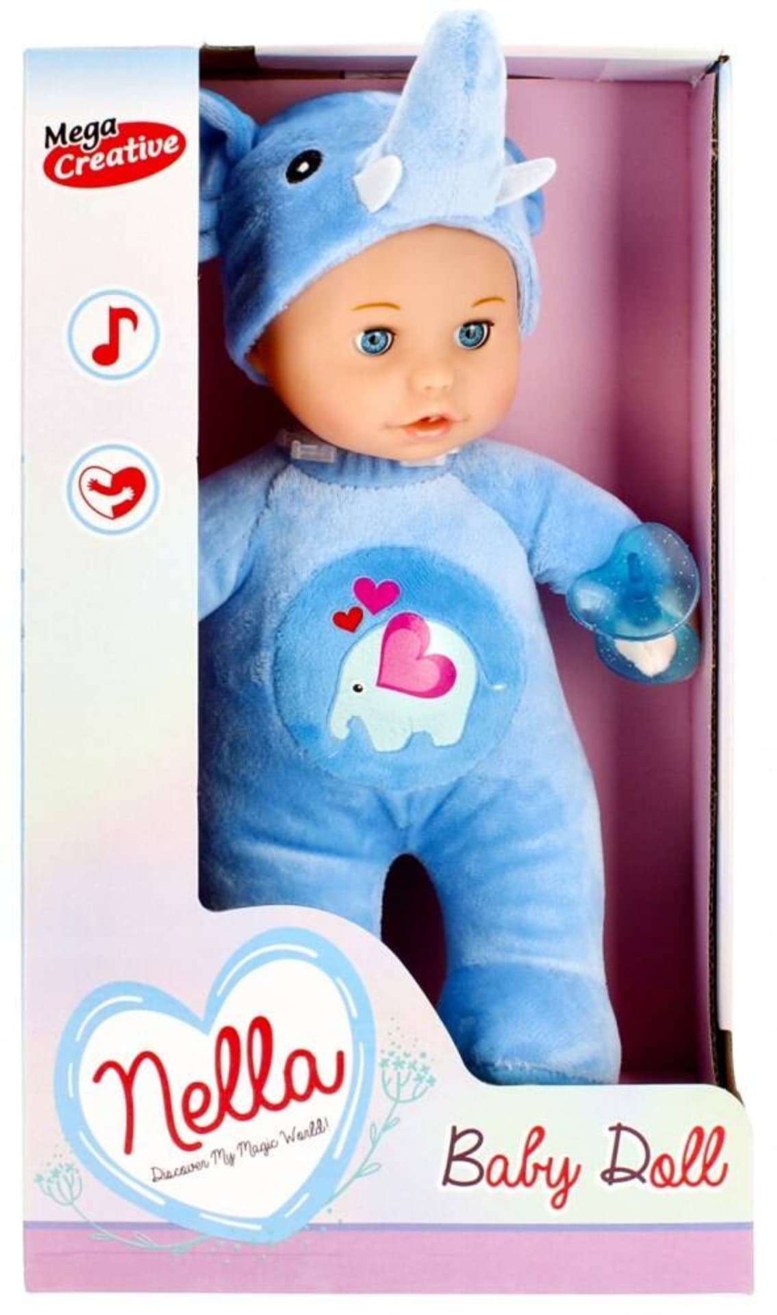 

LALKA BOBAS NELLA 30 CM Z CZAPKĄ Z TRĄBĄ SŁONIA