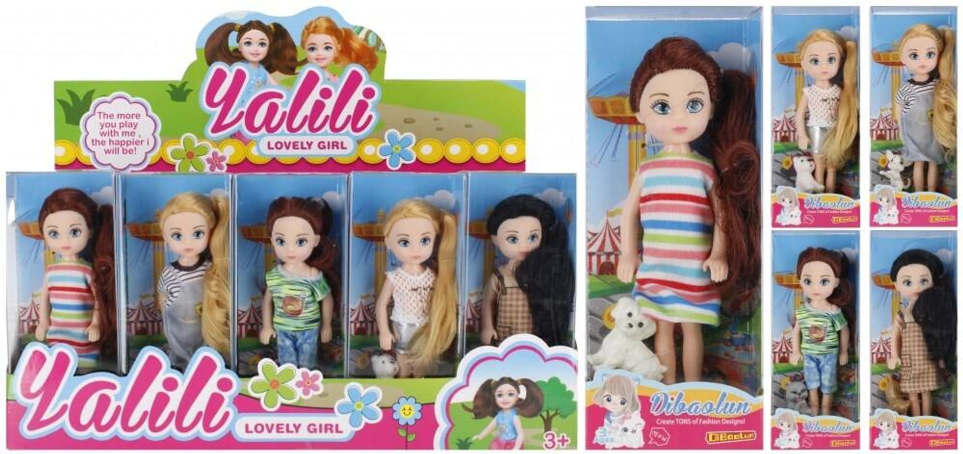 

LALKA 13 CM LALECZKA Z PUPILEM ZWIERZĄTKIEM UROCZA