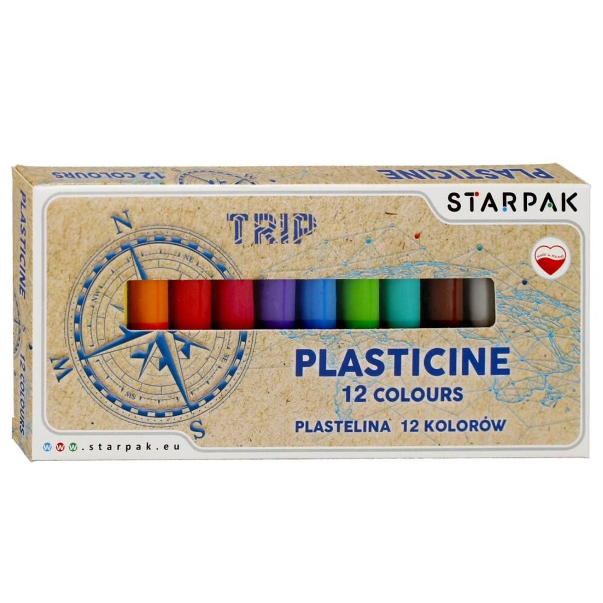 

Plastelina 12 kolorów Trip STARPAK 492059