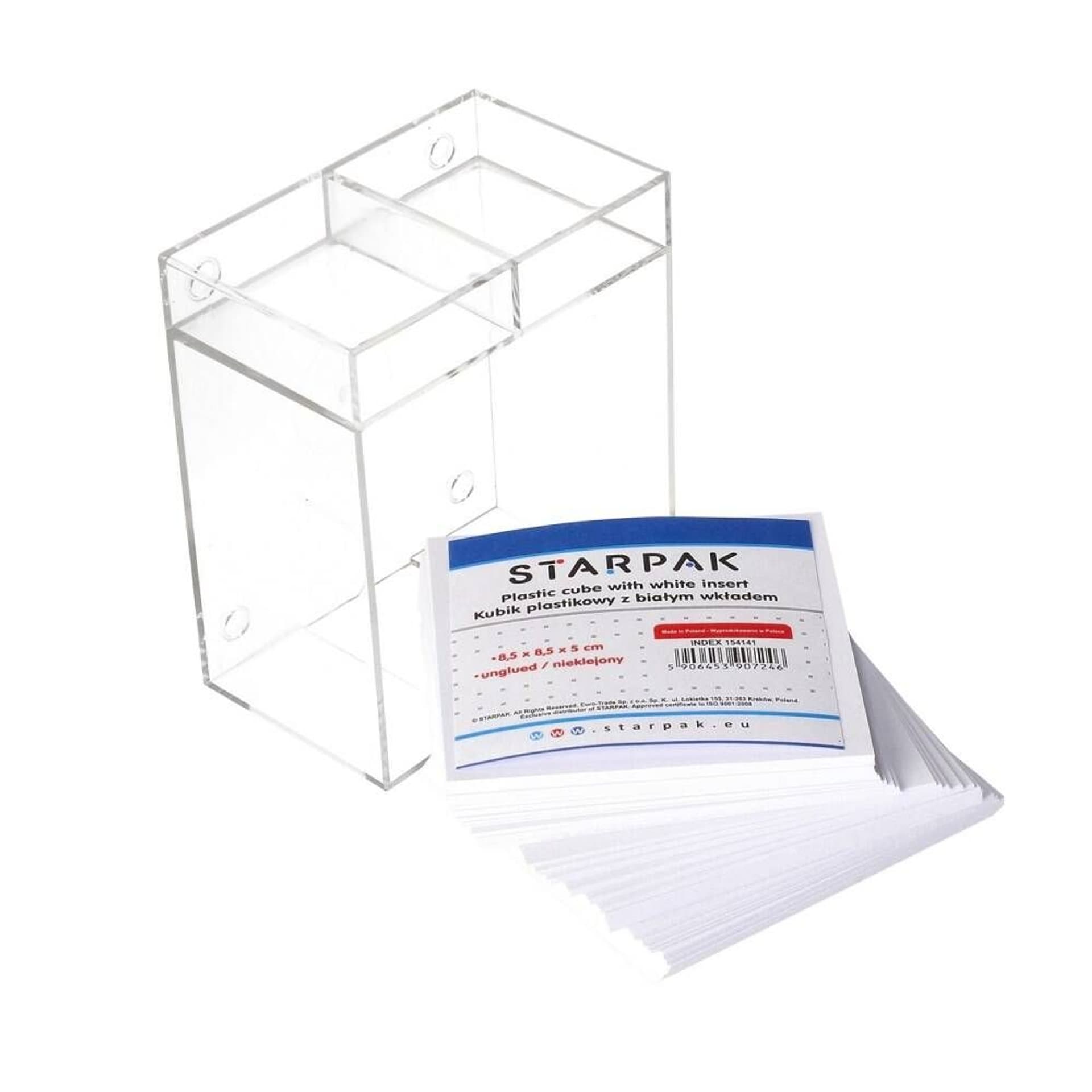 

Kubik plastikowy 85x85x50 biały STARPAK 154141
