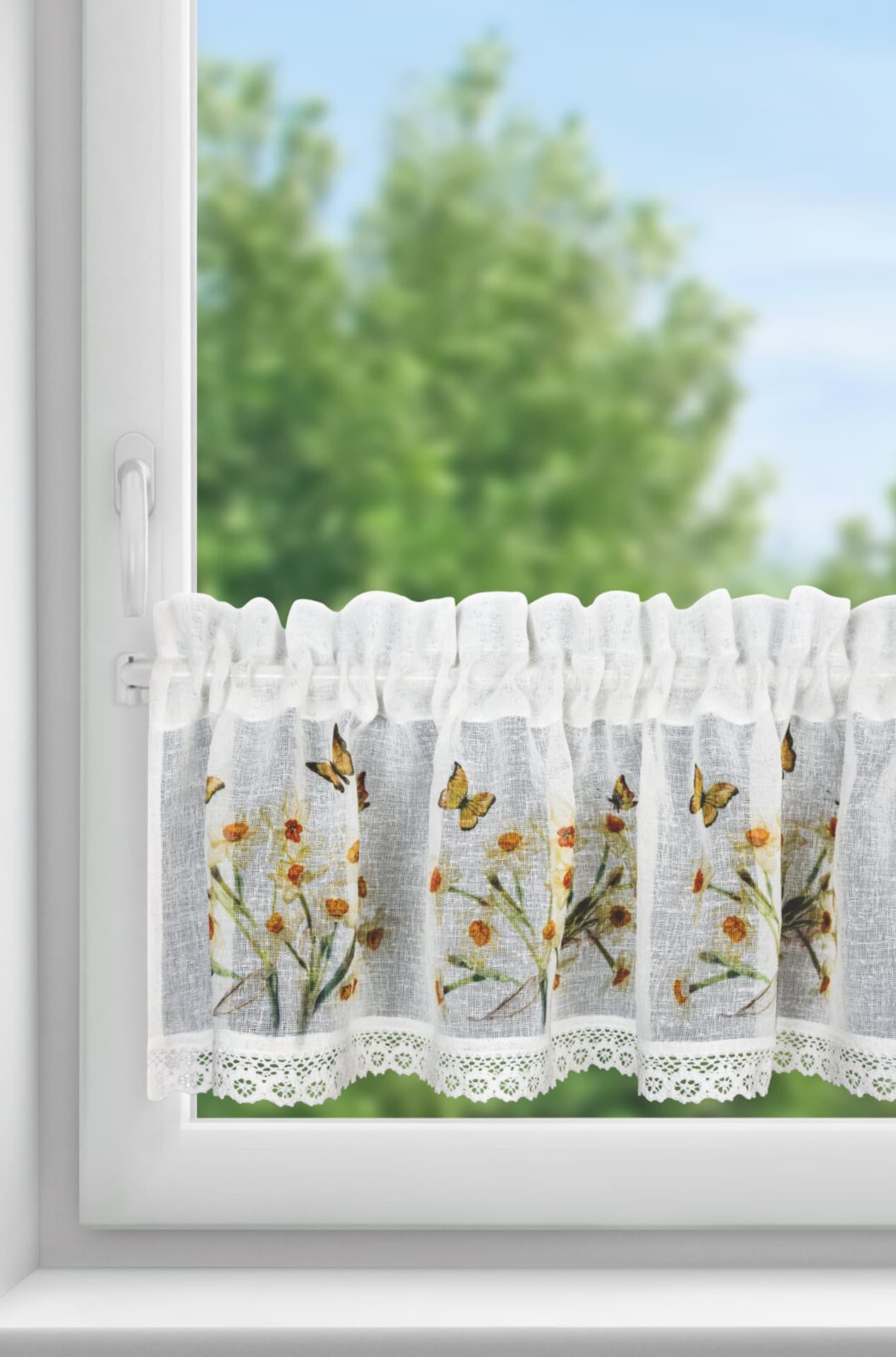 

Firana zazdrostka FLORA 30x150 żonkile