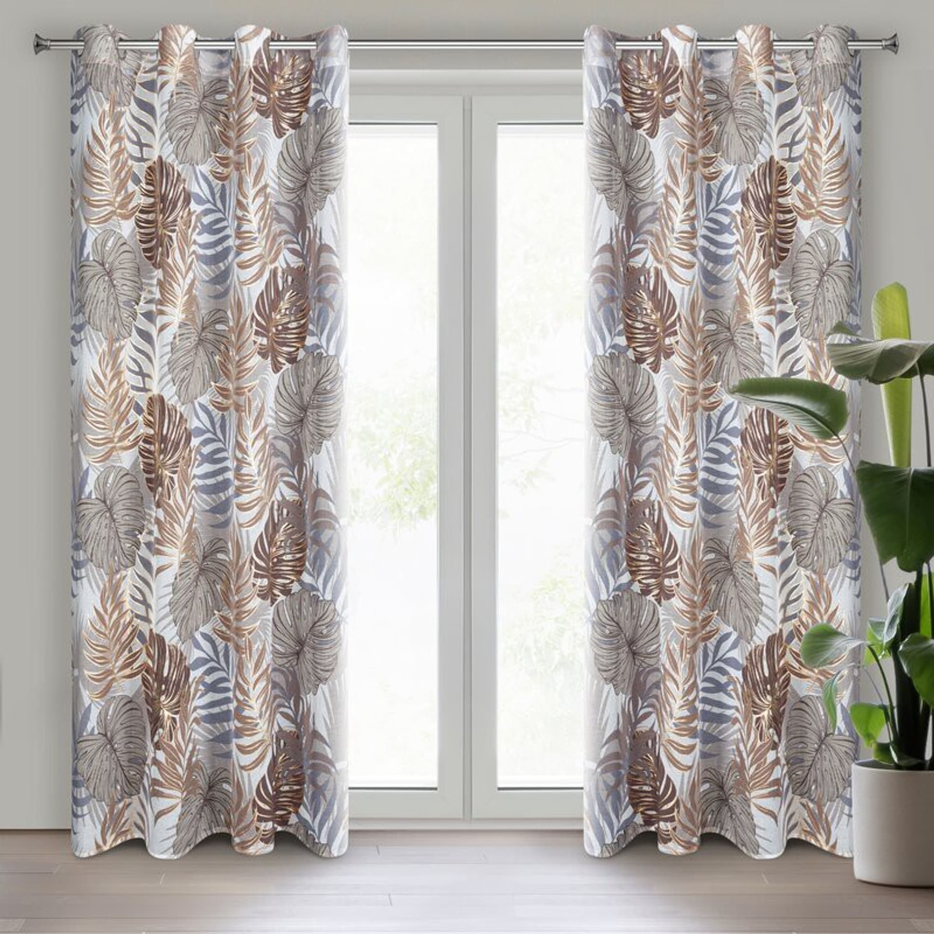

Zasłona KATE 140x250 brązowo złota