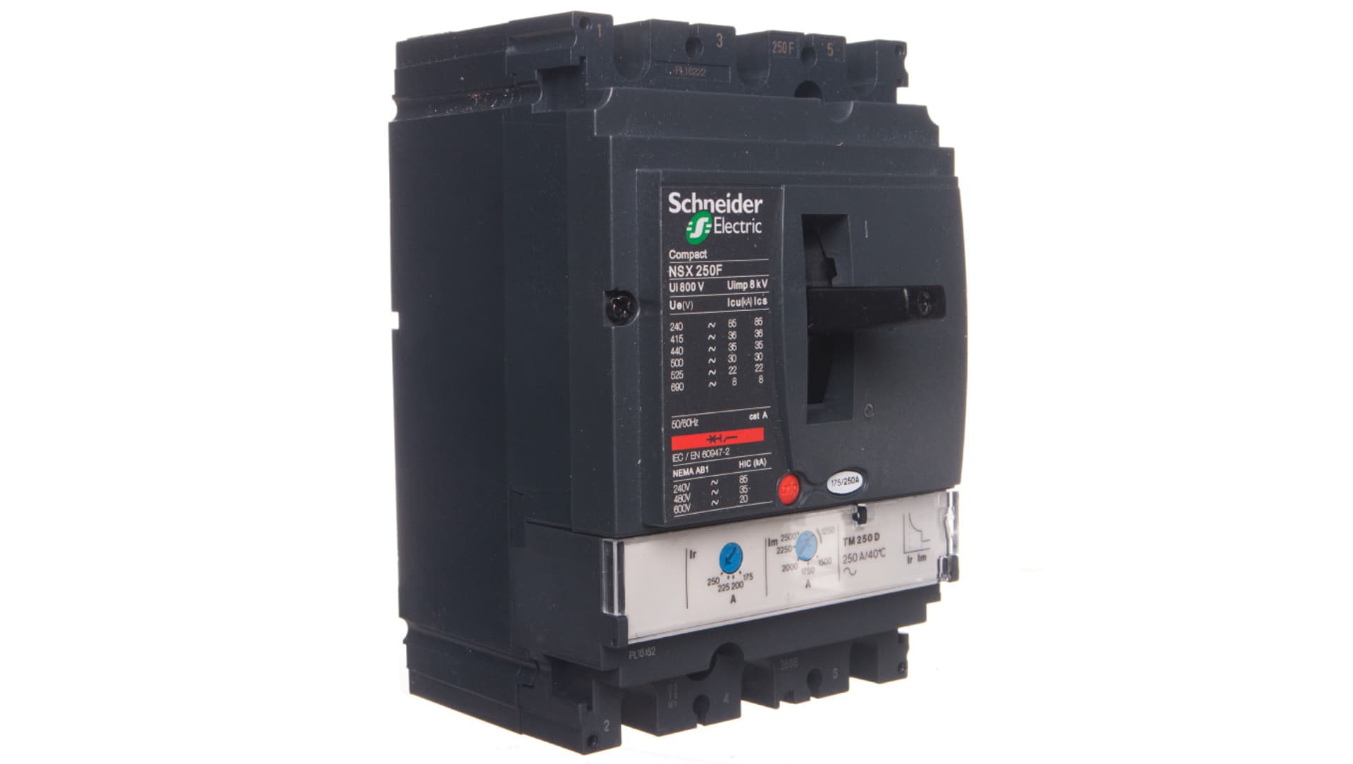 

Wyłącznik mocy 250A 3P 36kA NSX250F 3P3D TM250D LV431630