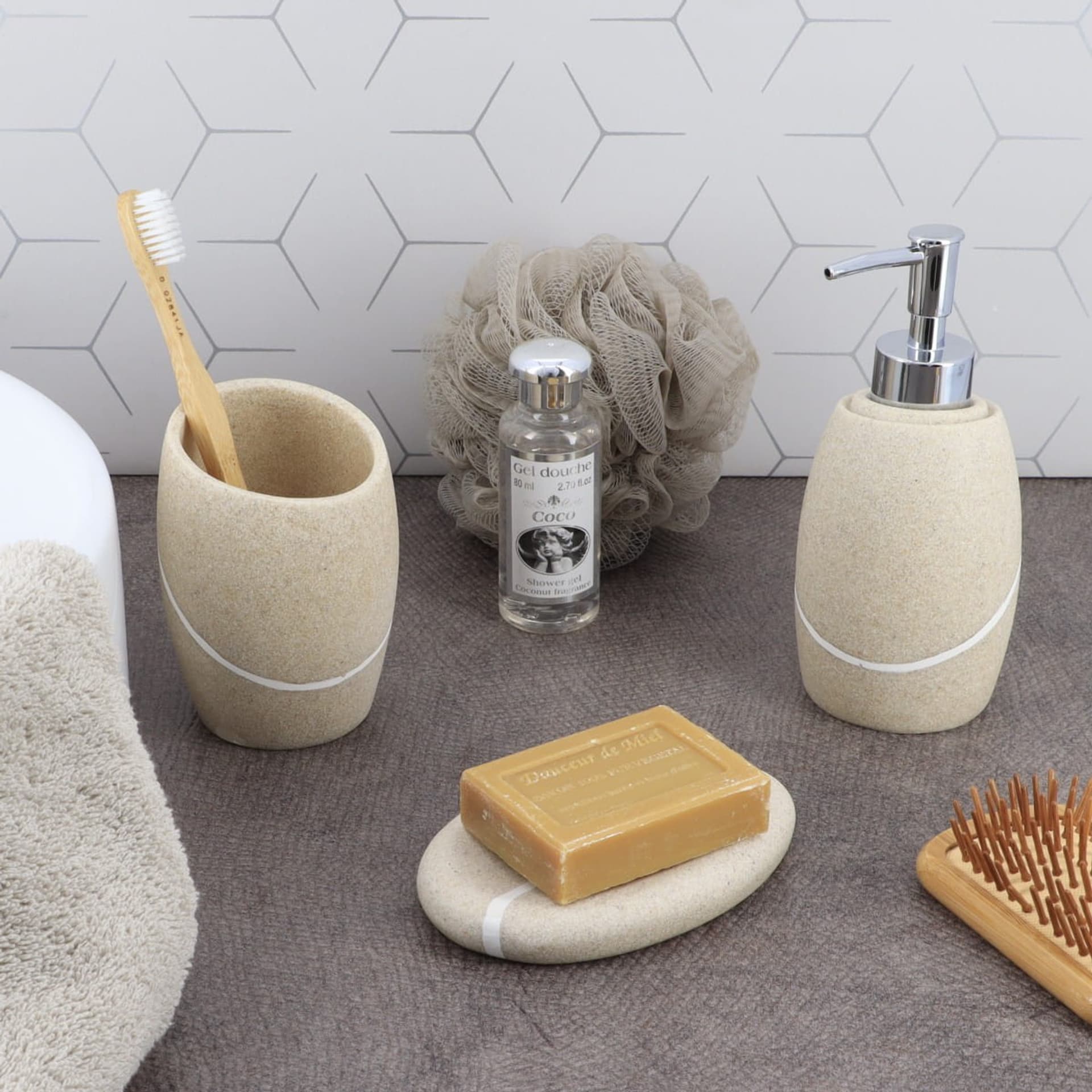 

Dozownik na mydło Caldarela Stone 240 ml