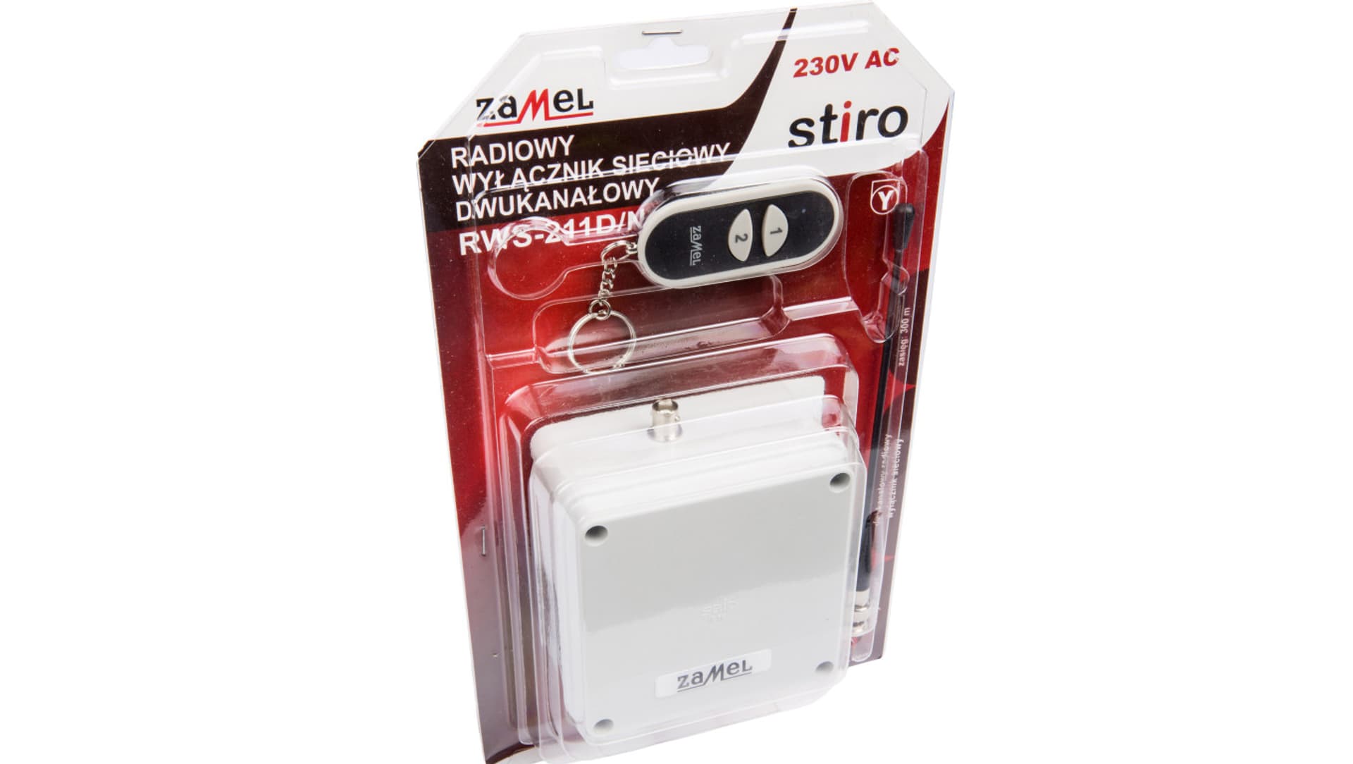 

Radiowy wyłącznik sieciowy dwukanałowy z pilotem RWS-211D/N STI10000018