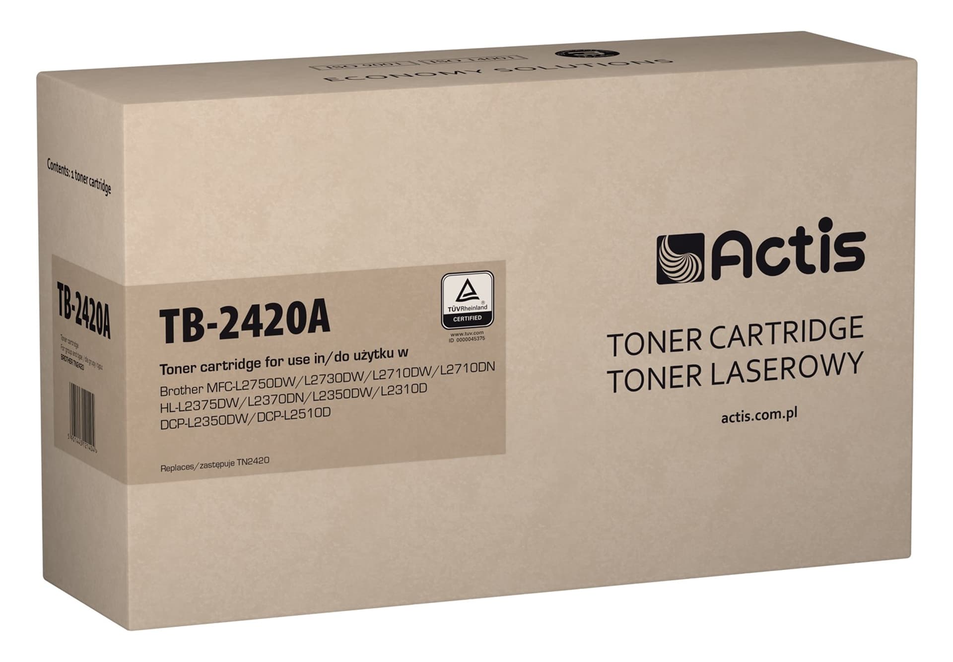 

Toner Actis TB-2420A (zamiennik Brother TN-2420A; Supreme; 3000 stron; czarny)